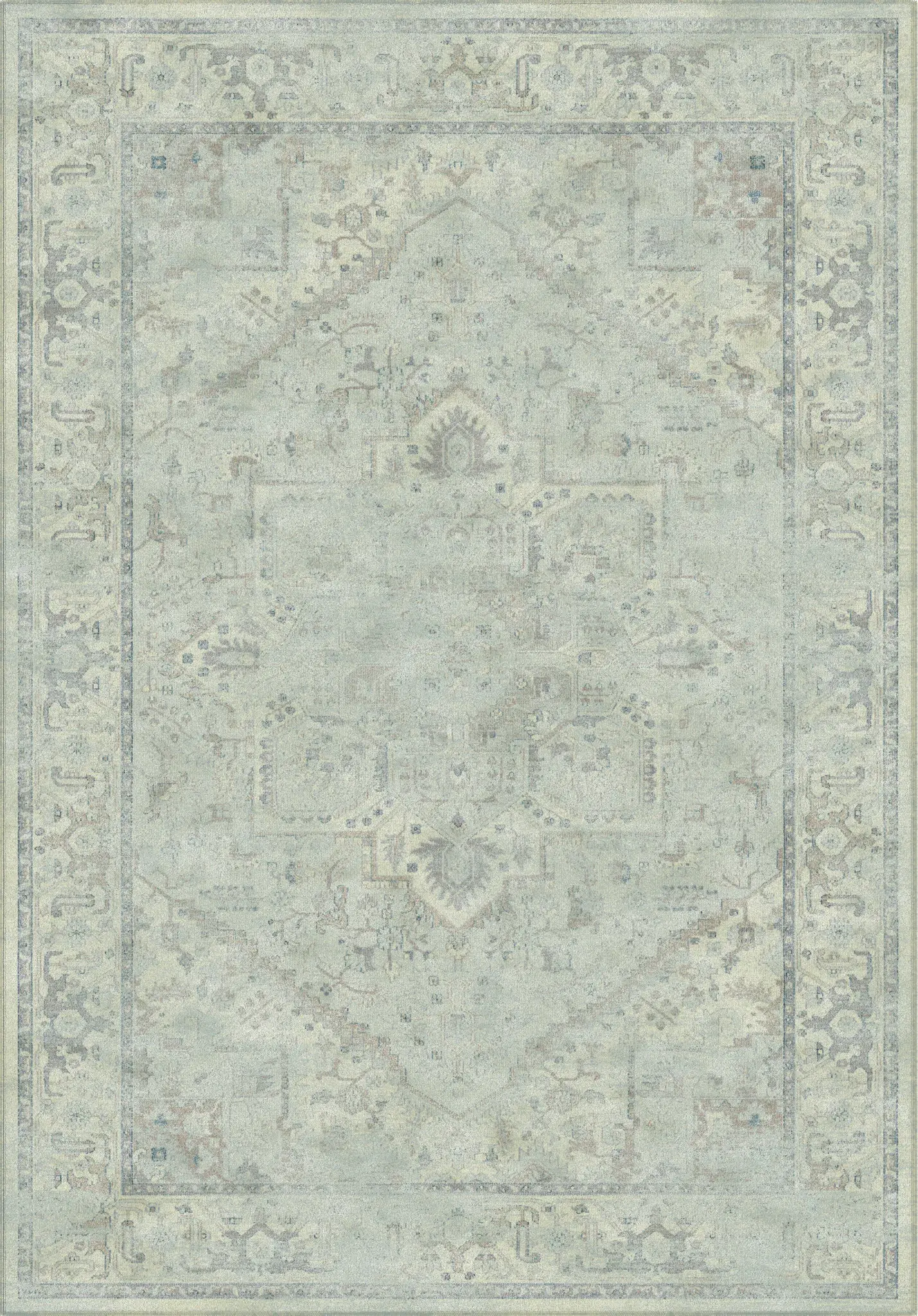Vintage Medallion Border Rug