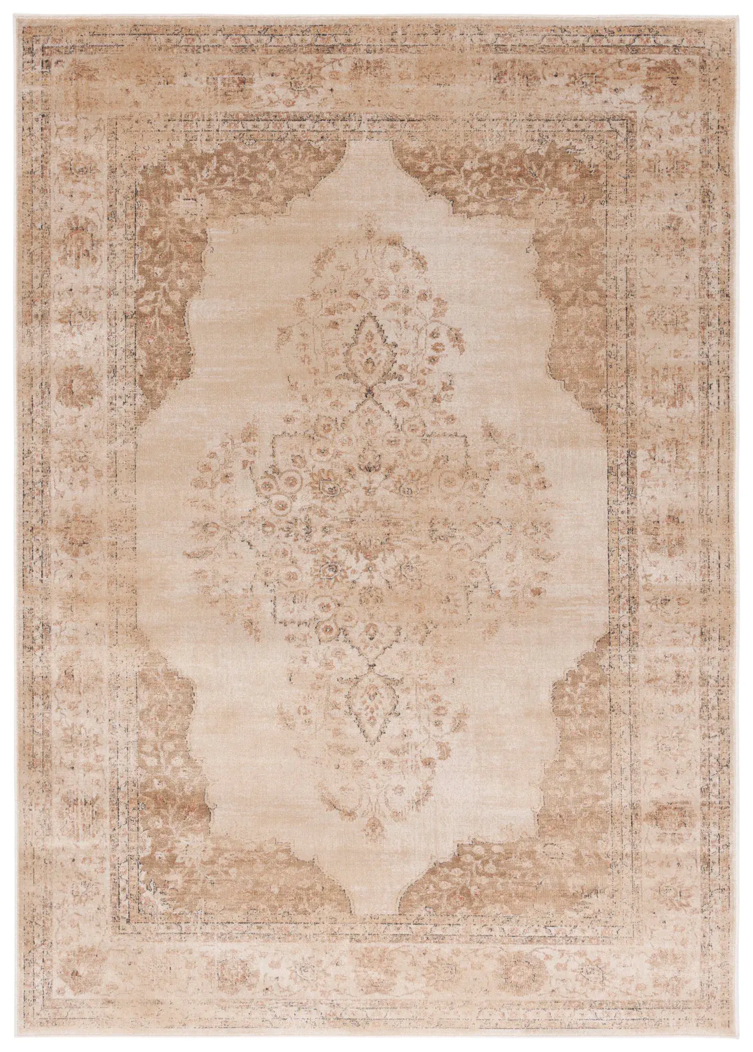 Vintage Traditional Medallion Viscose Rug