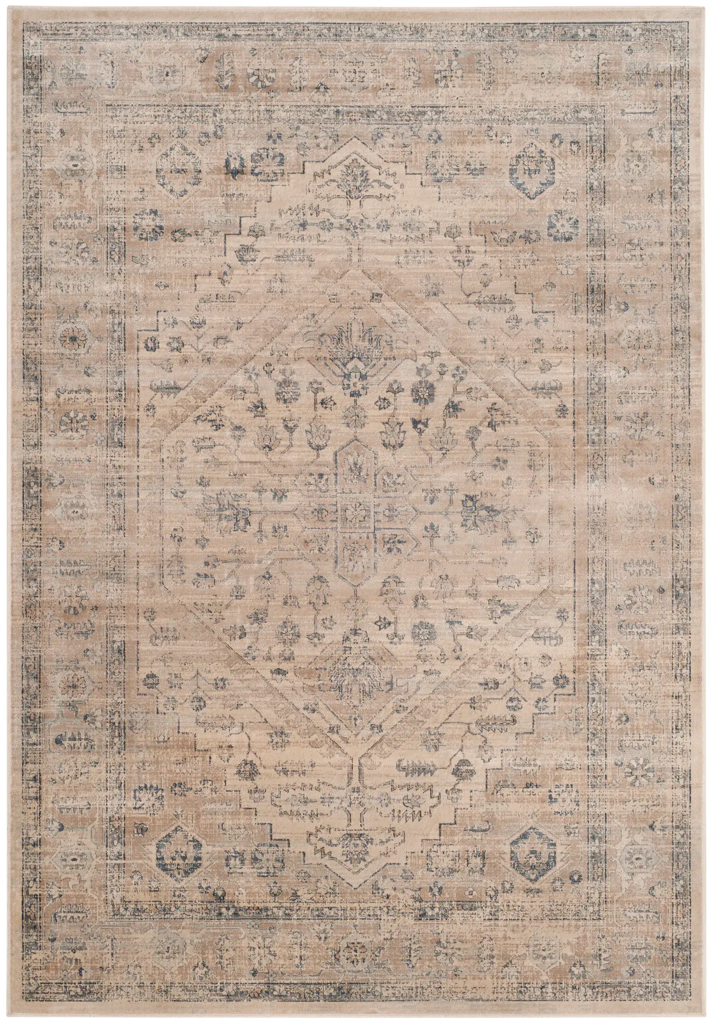 Vintage Medallion Viscose Rug