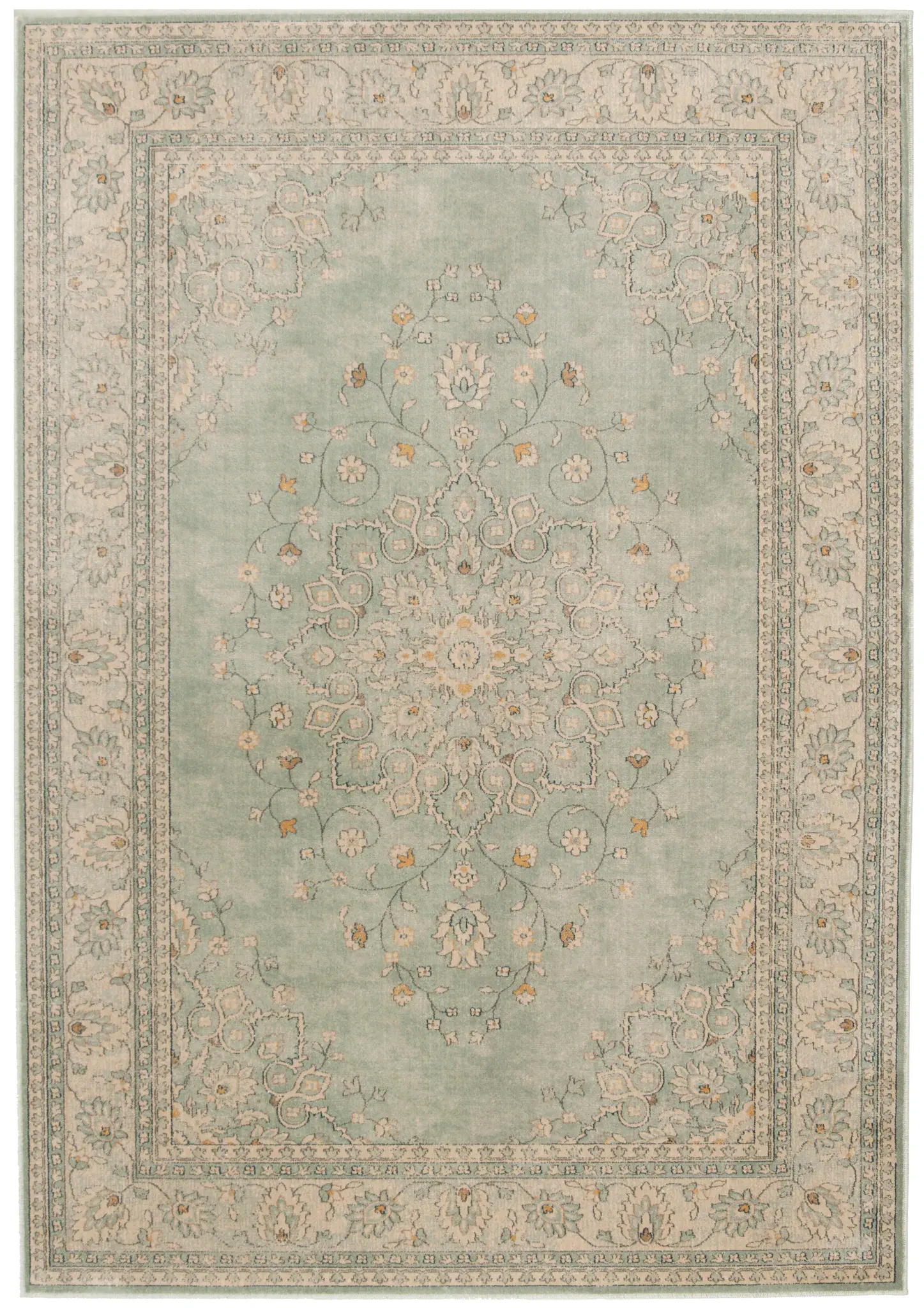 Vintage Open Field Oval Medallion Rug