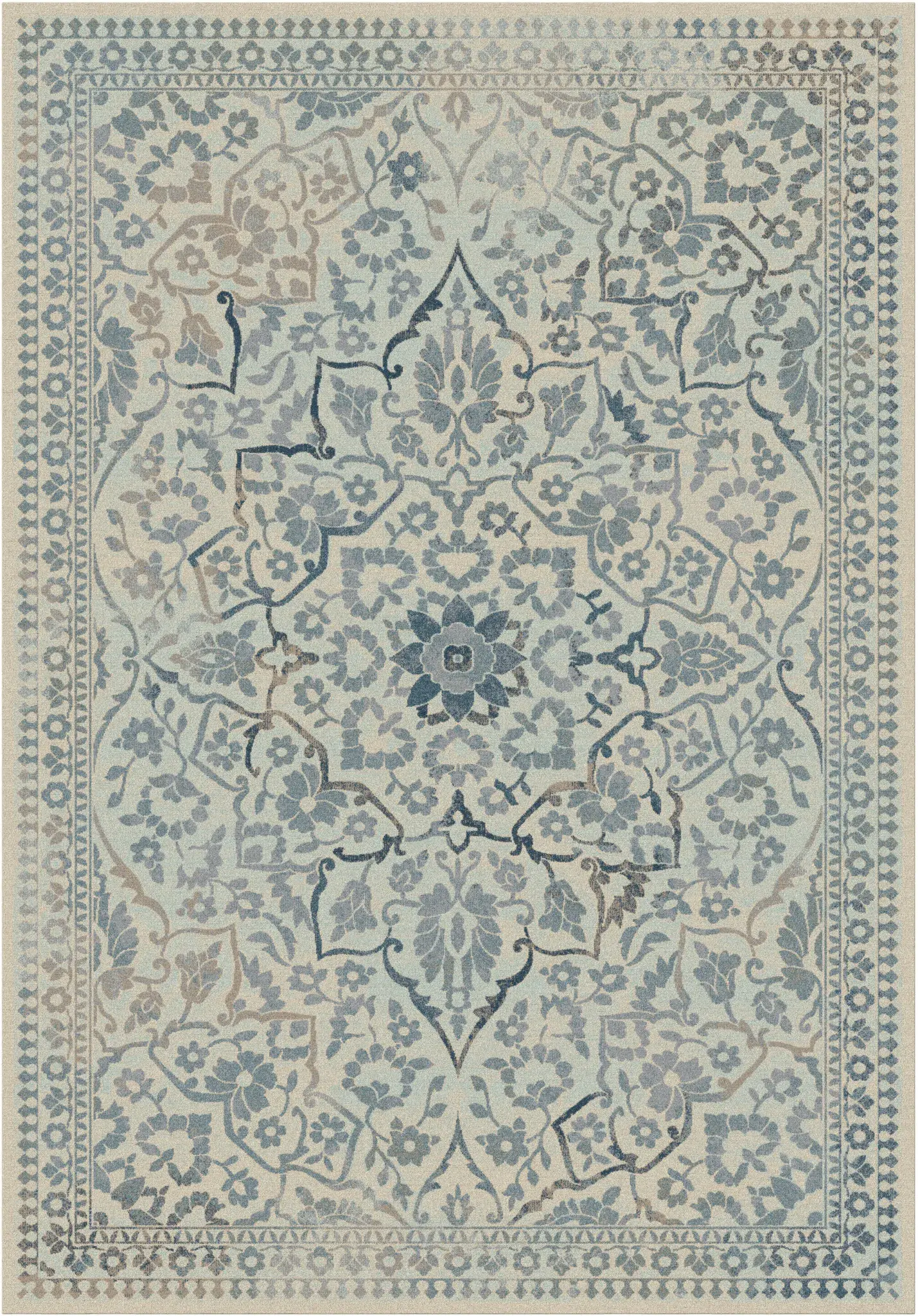Vintage Traditional Faded Medallion Rug