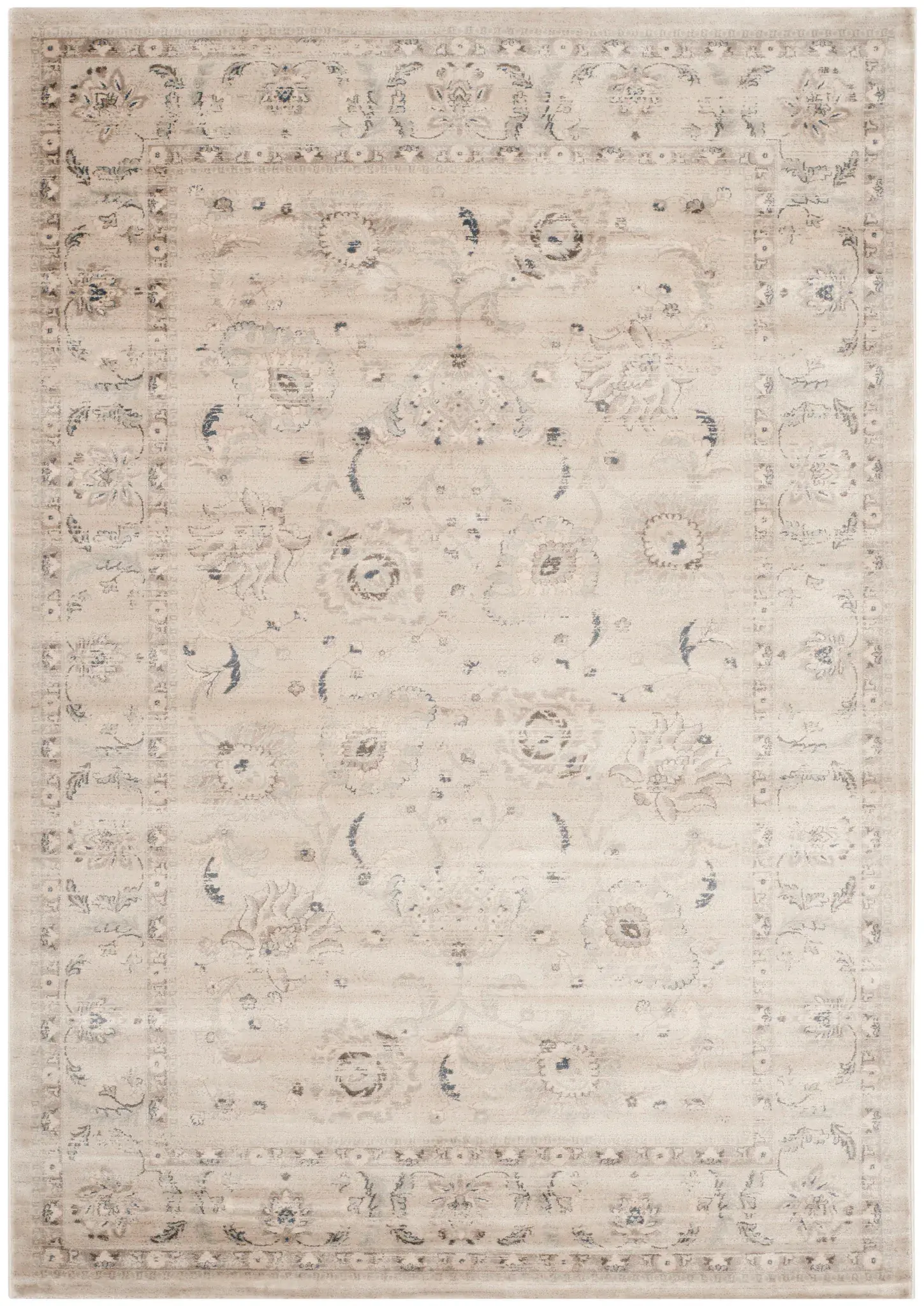 Vintage Evoke Floral Border Rug