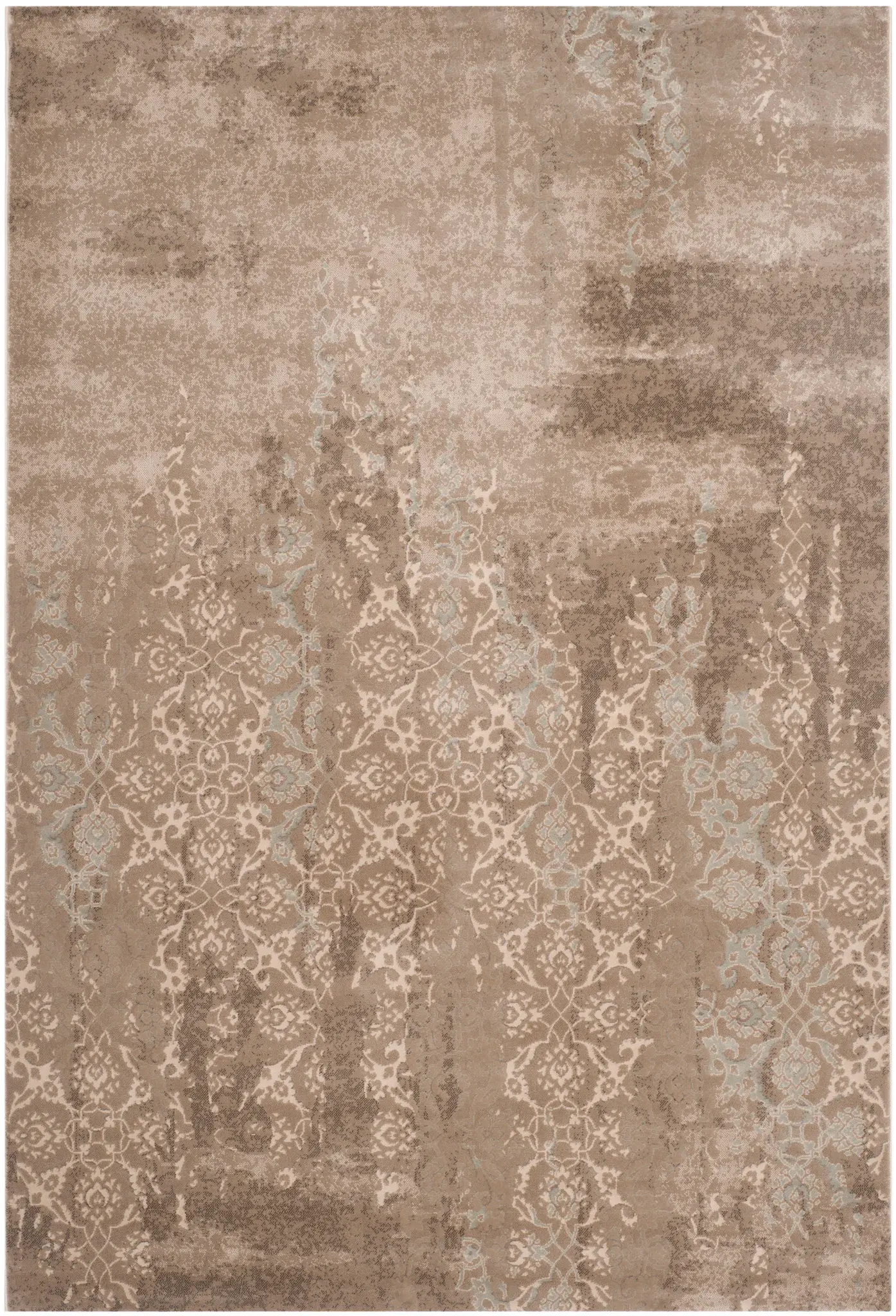 Vintage Erased Damask Rug
