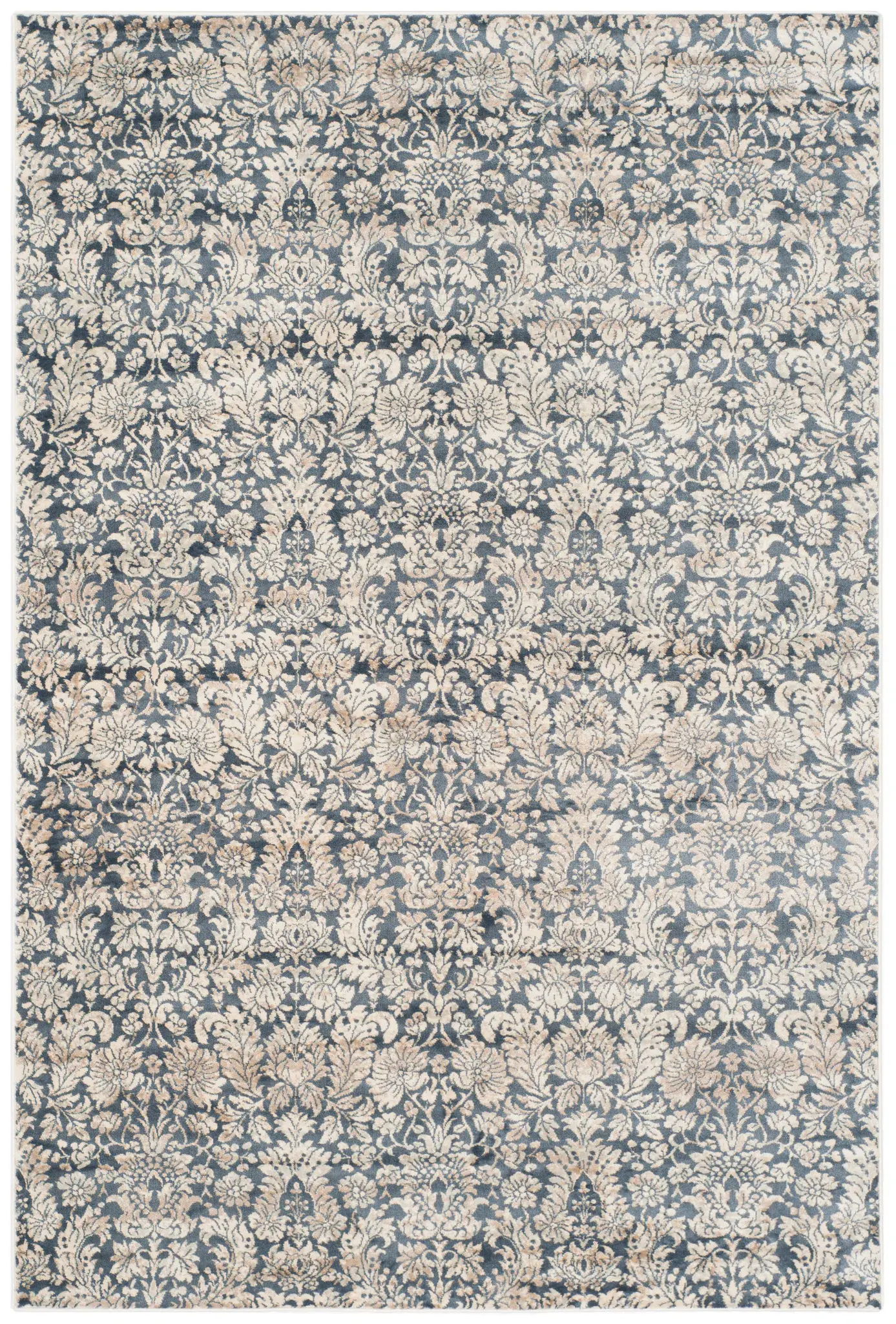 Vintage Traditional Damask Rug