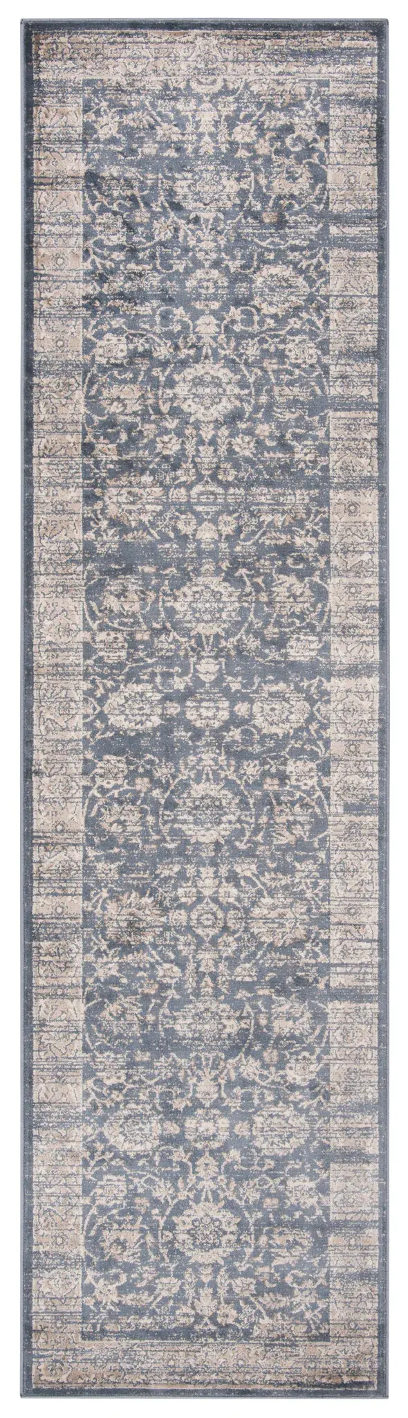 Vintage Distressed Floral Vine Rug