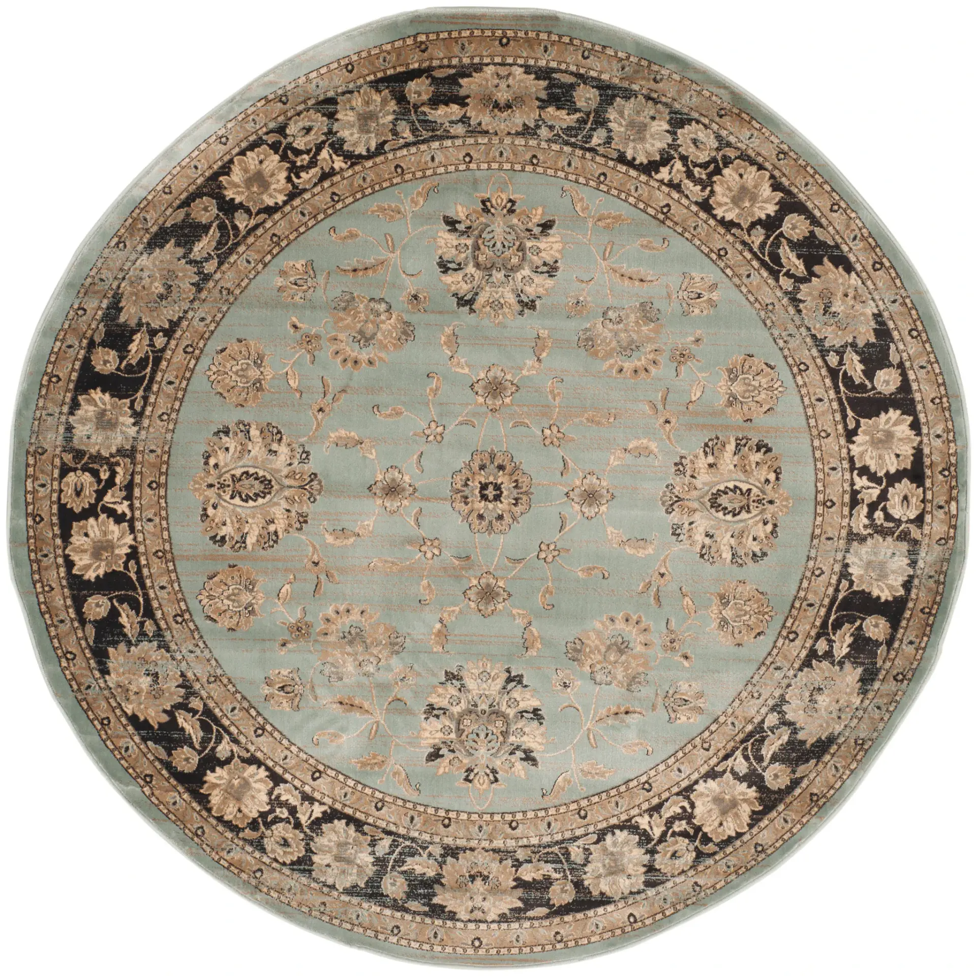 Vintage Floral Border Rug