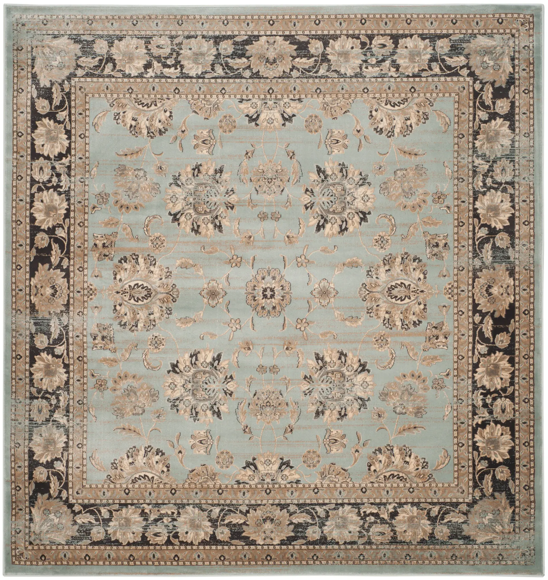 Vintage Floral Border Rug