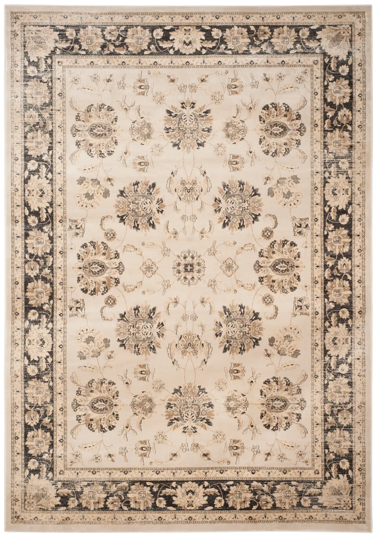 Vintage Floral Border Rug