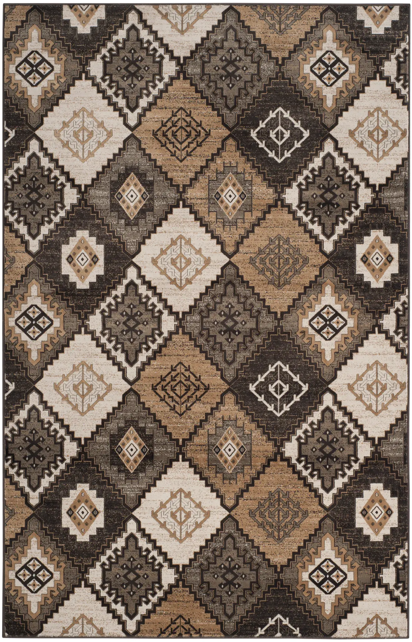 Vintage Rustic Diamond Rug