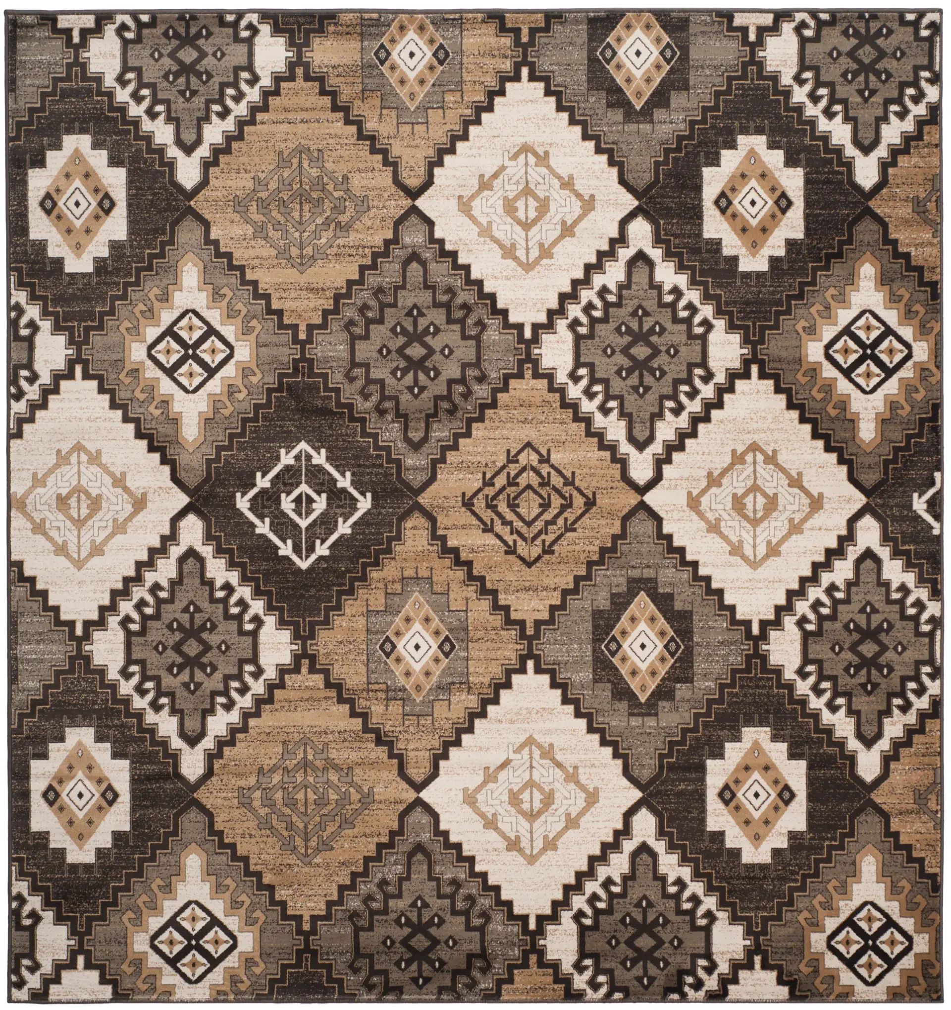 Vintage Rustic Diamond Rug
