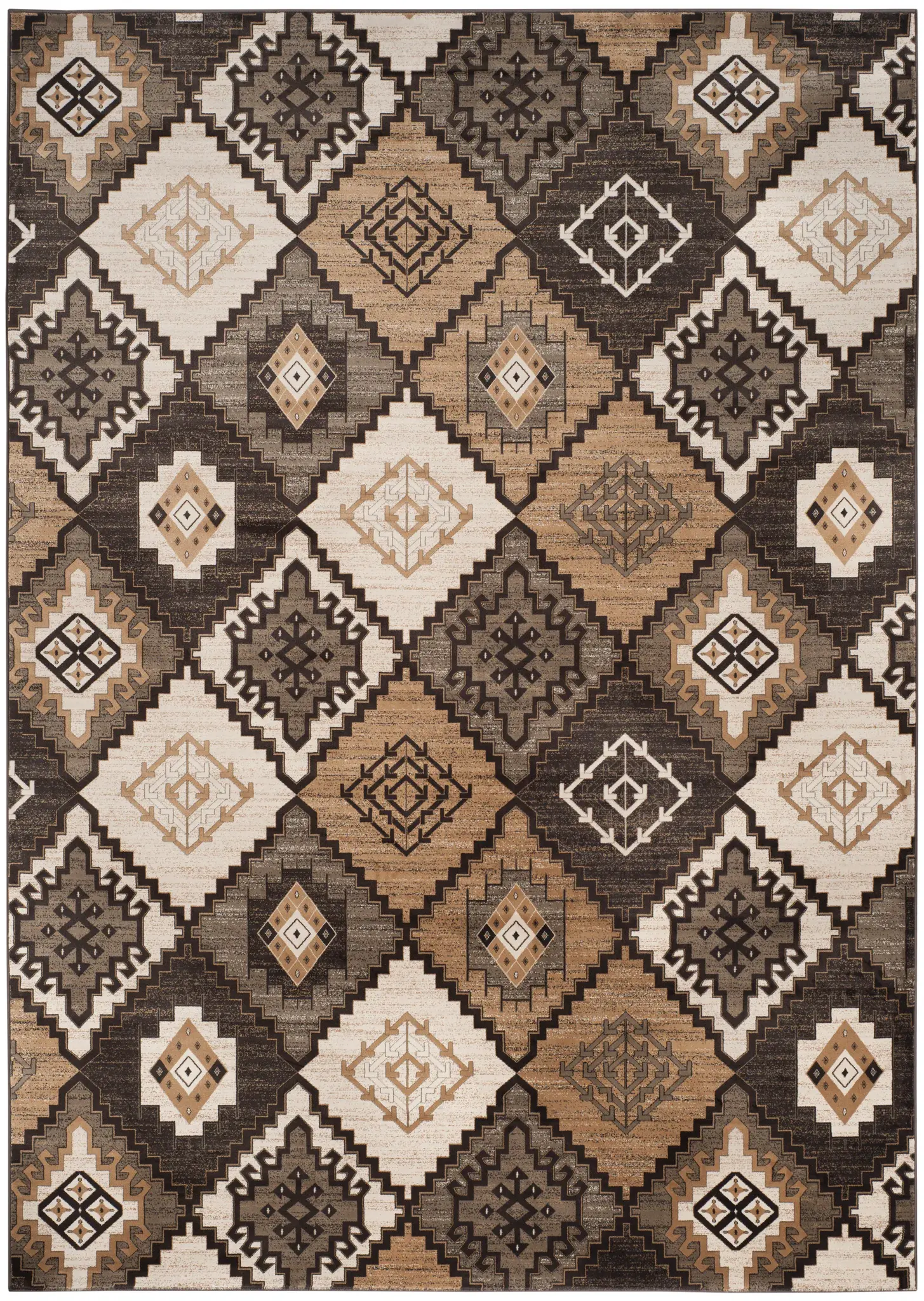 Vintage Rustic Diamond Rug