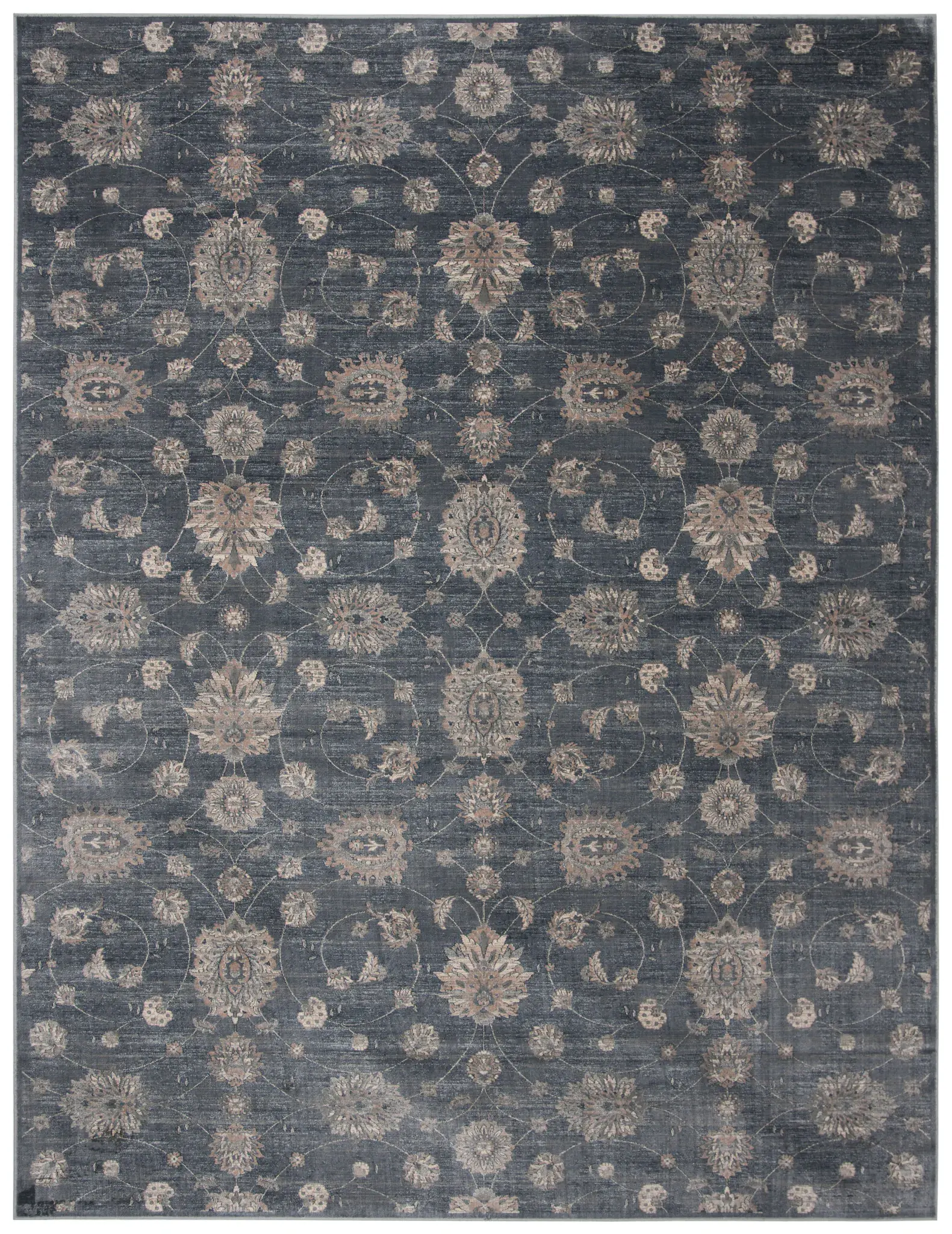 Vintage Faded Allover Floral Rug