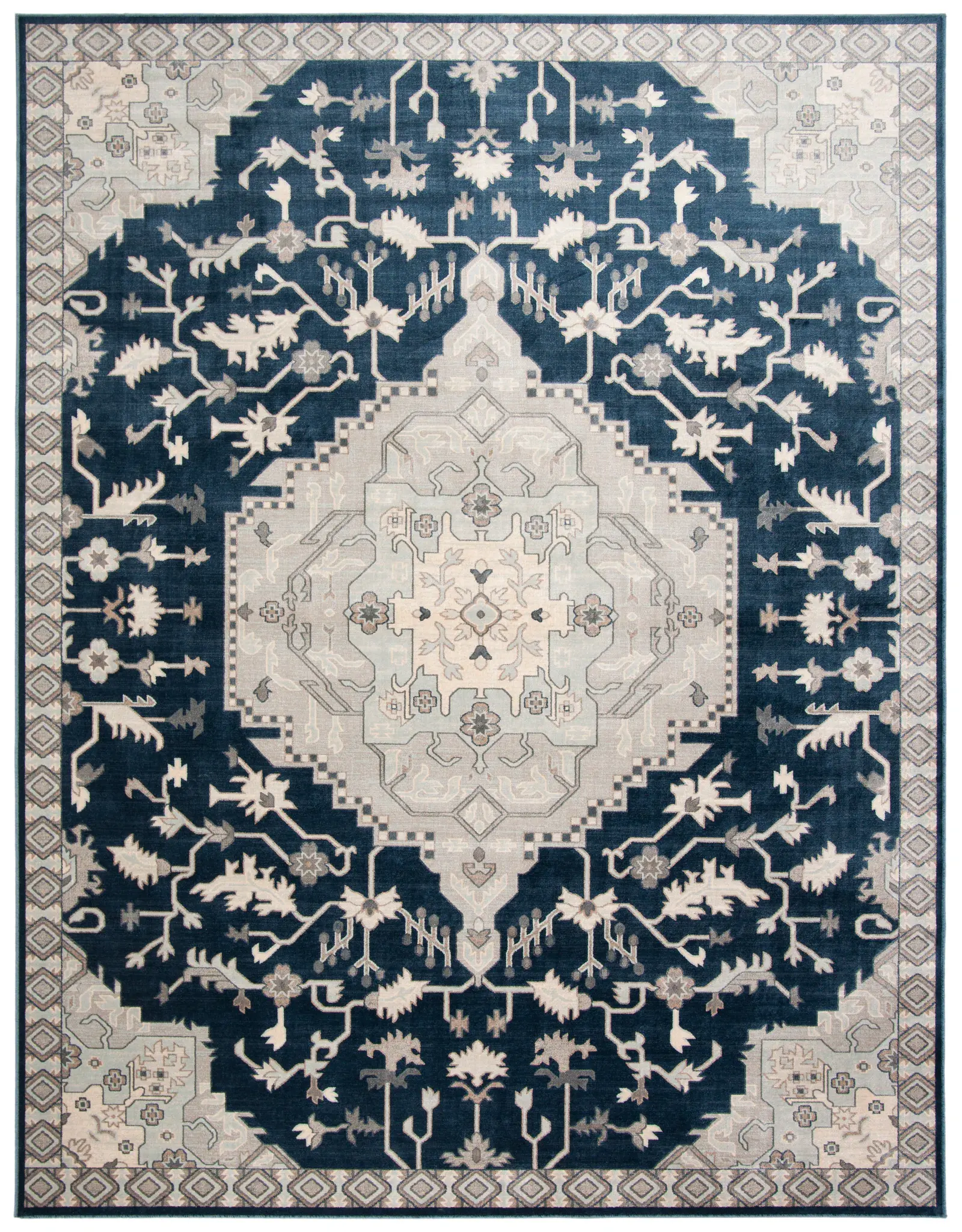 Vintage Stepped Medallion Rug