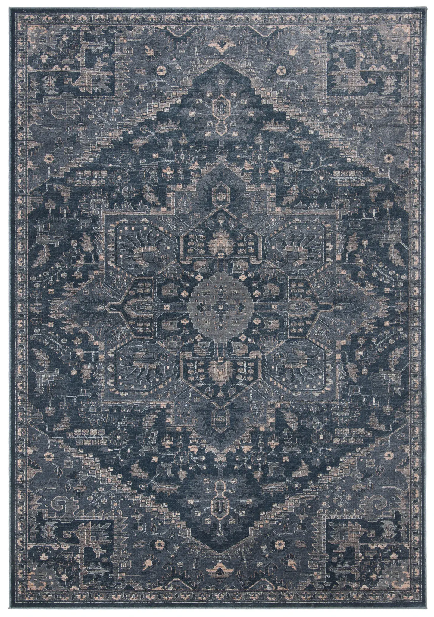 Vintage Geometric Medallion Rug