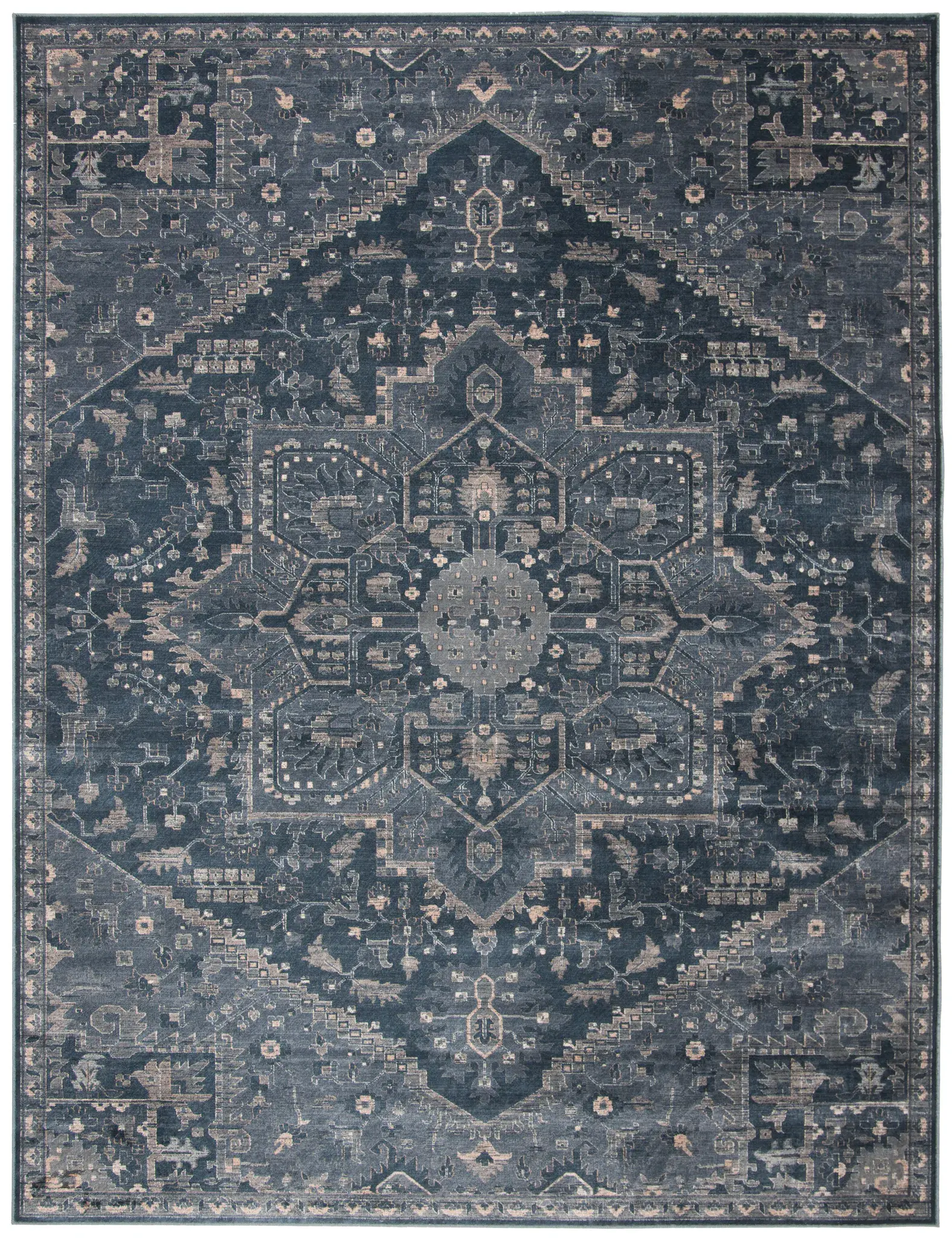 Vintage Geometric Medallion Rug
