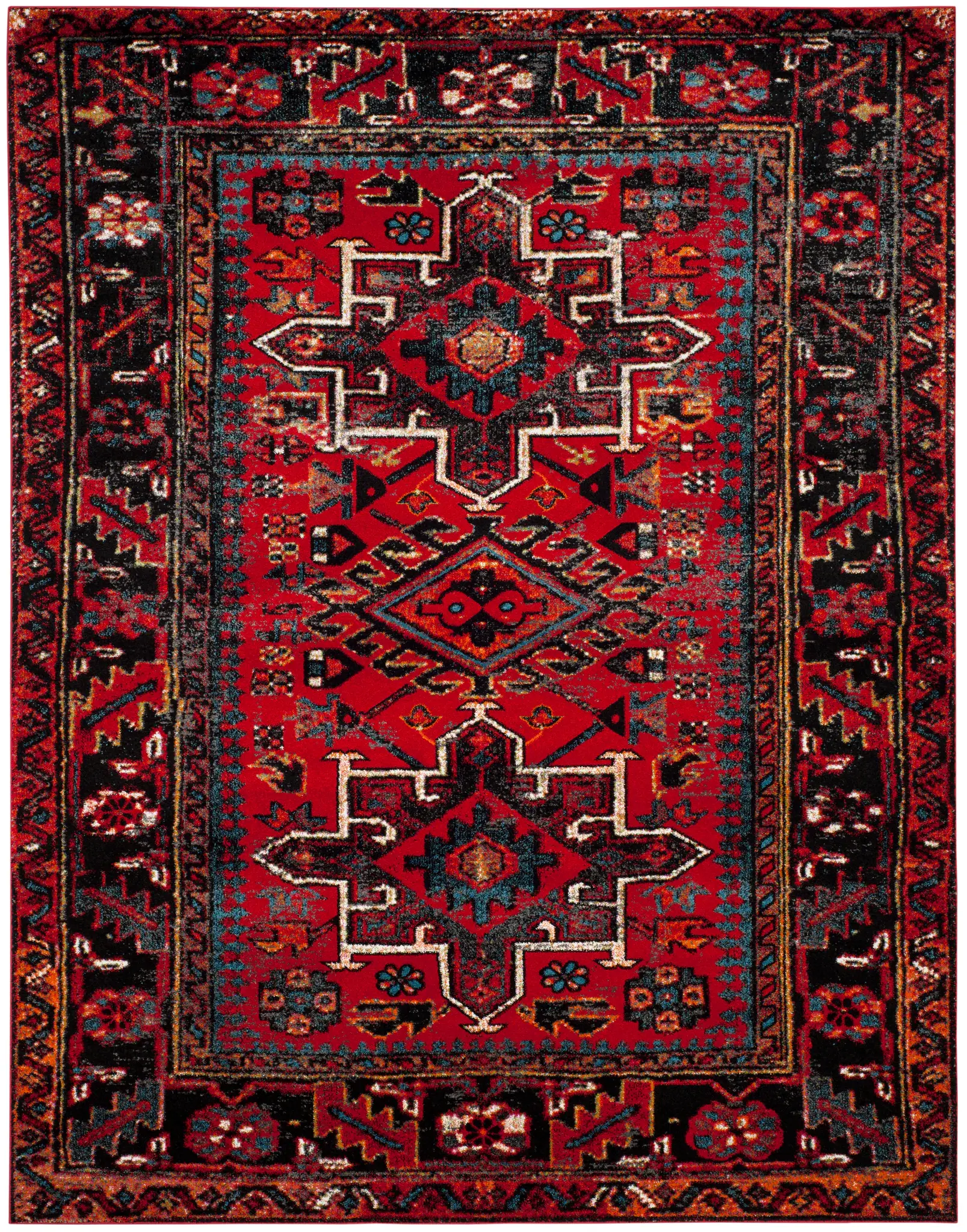 Vintage Hamadan Medallion Rug