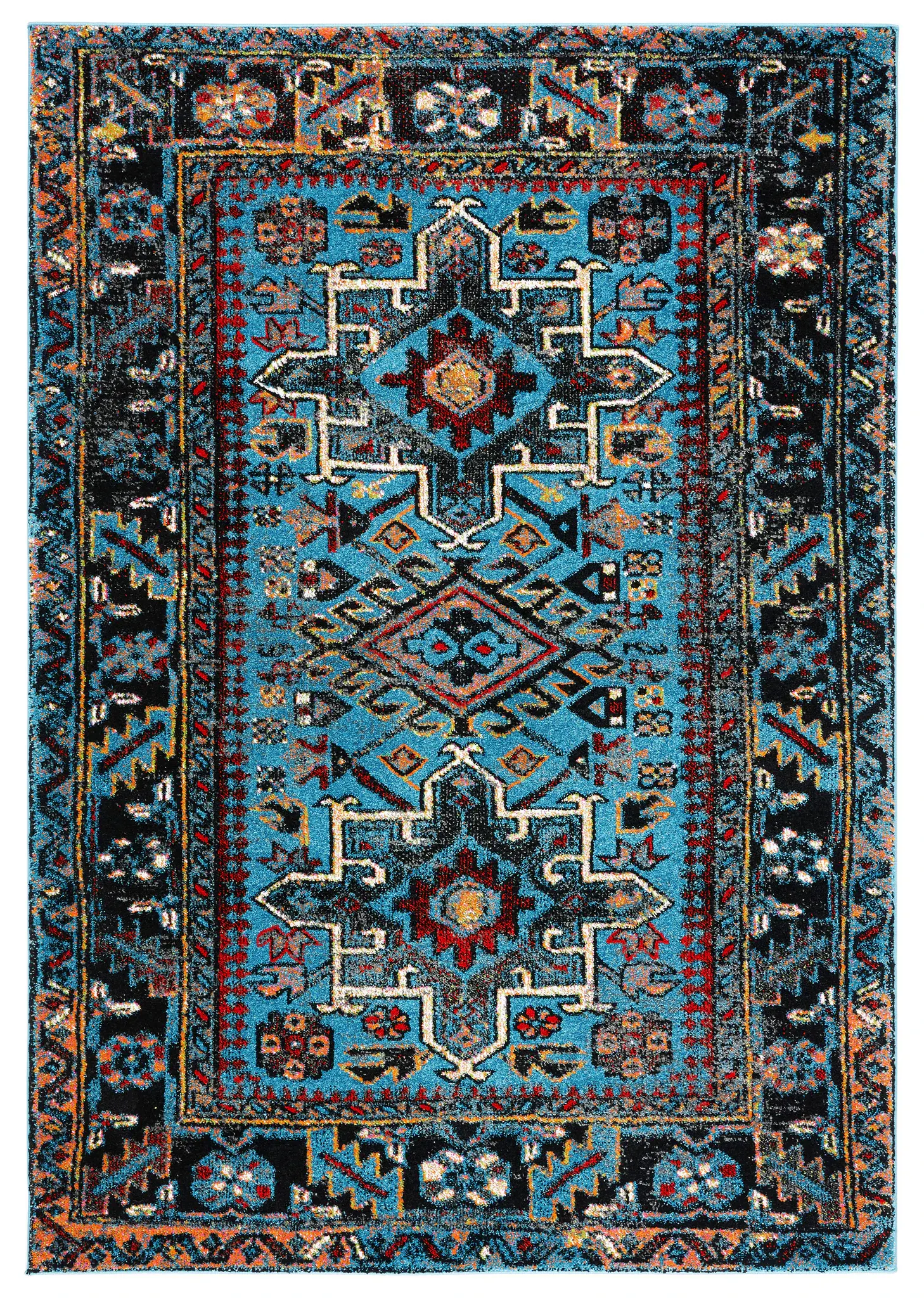 Vintage Hamadan Medallion Rug