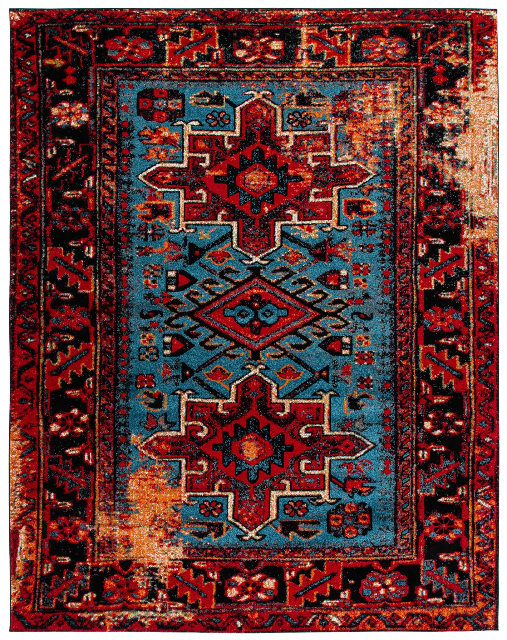 Vintage Hamadan Medallion Rug