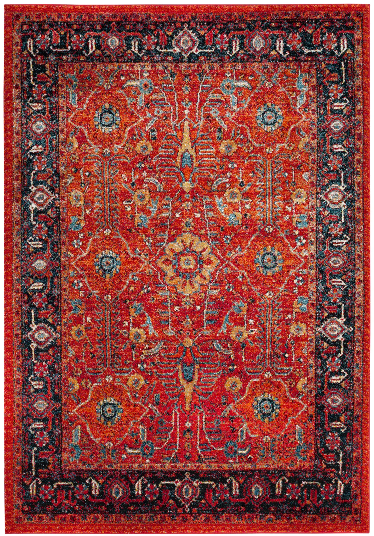 Vintage Hamadan Allover Floral Rug