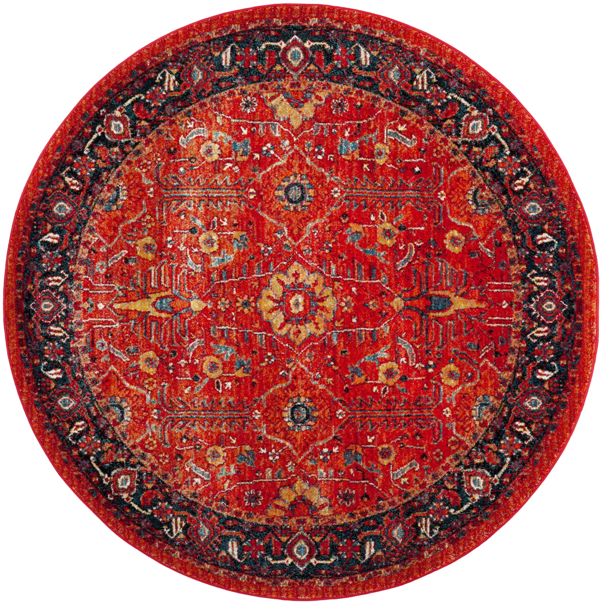Vintage Hamadan Allover Floral Rug