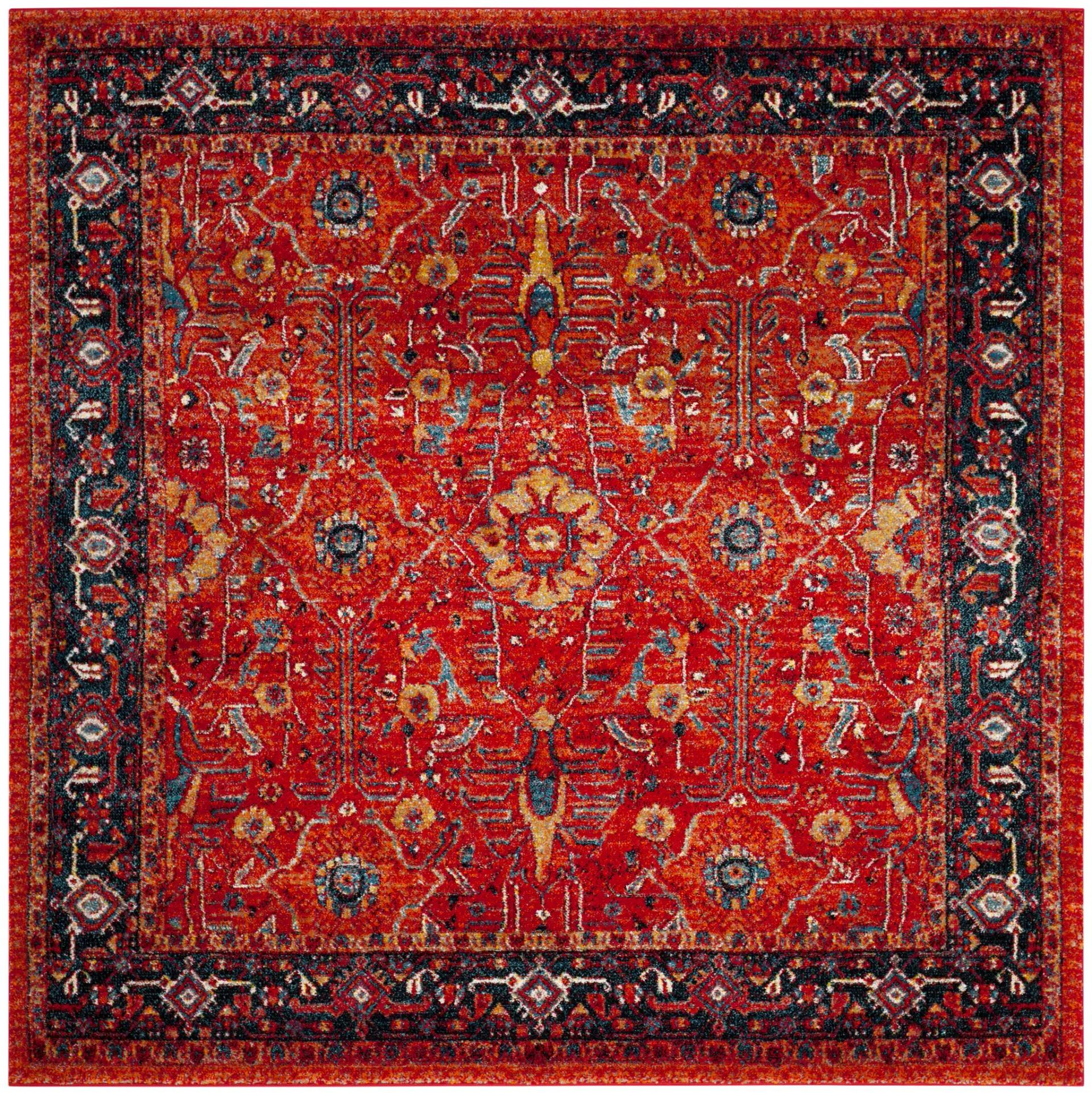 Vintage Hamadan Allover Floral Rug