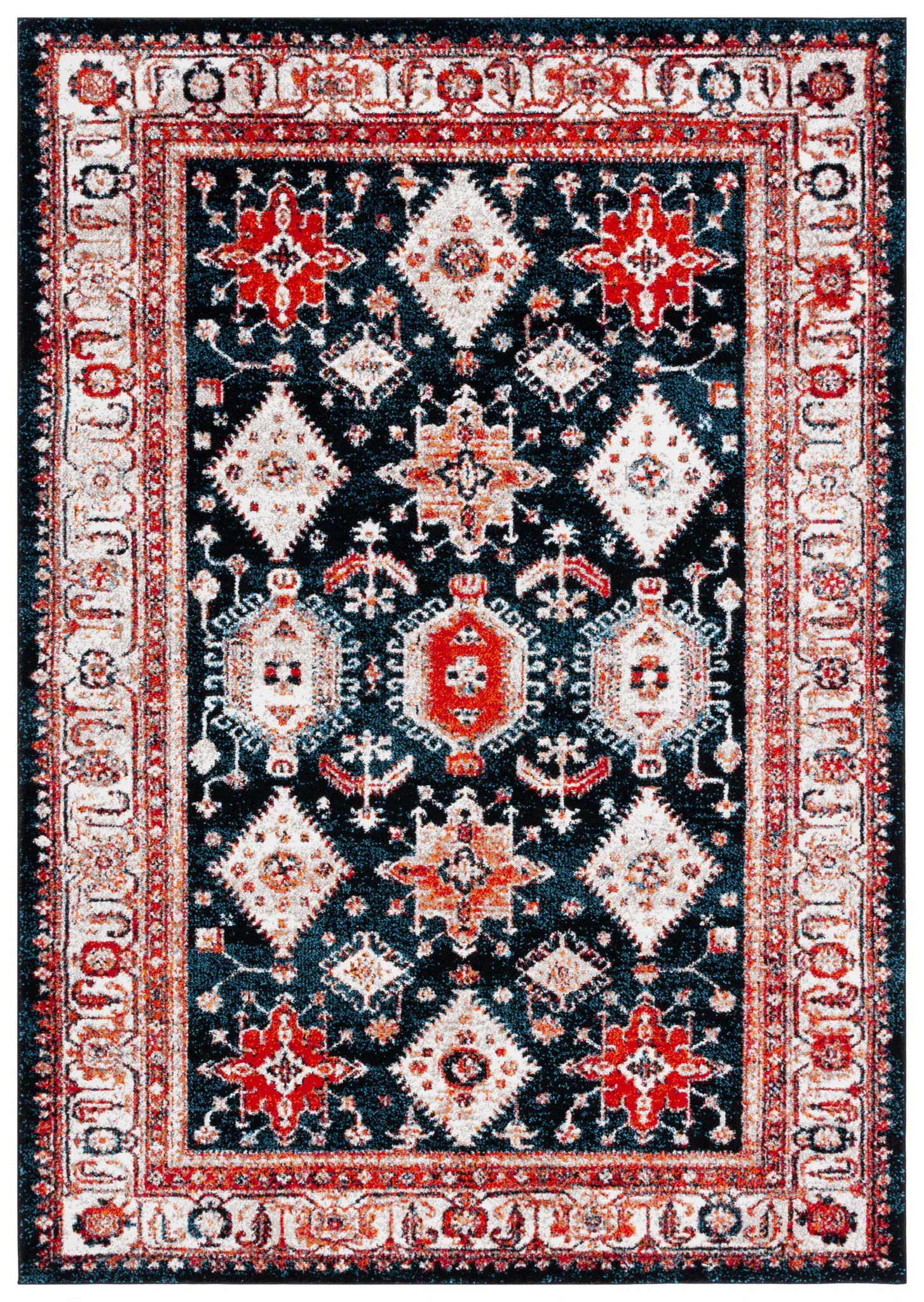 Vintage Hamadan Allover Tribal Rug