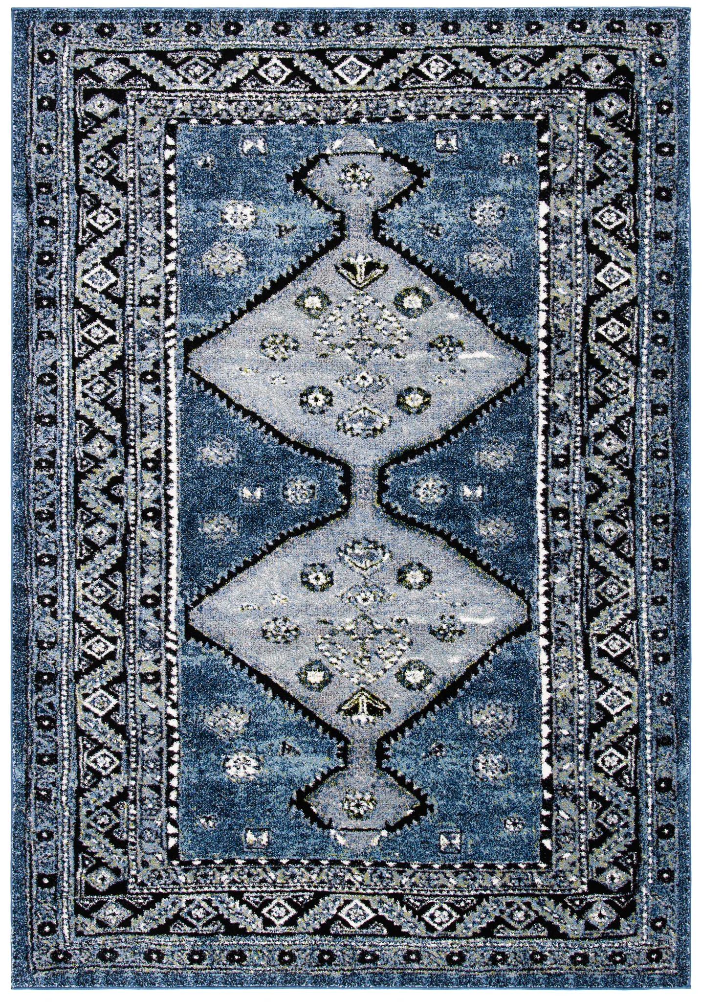 Vintage Hamadan Tribal Diamond Rug