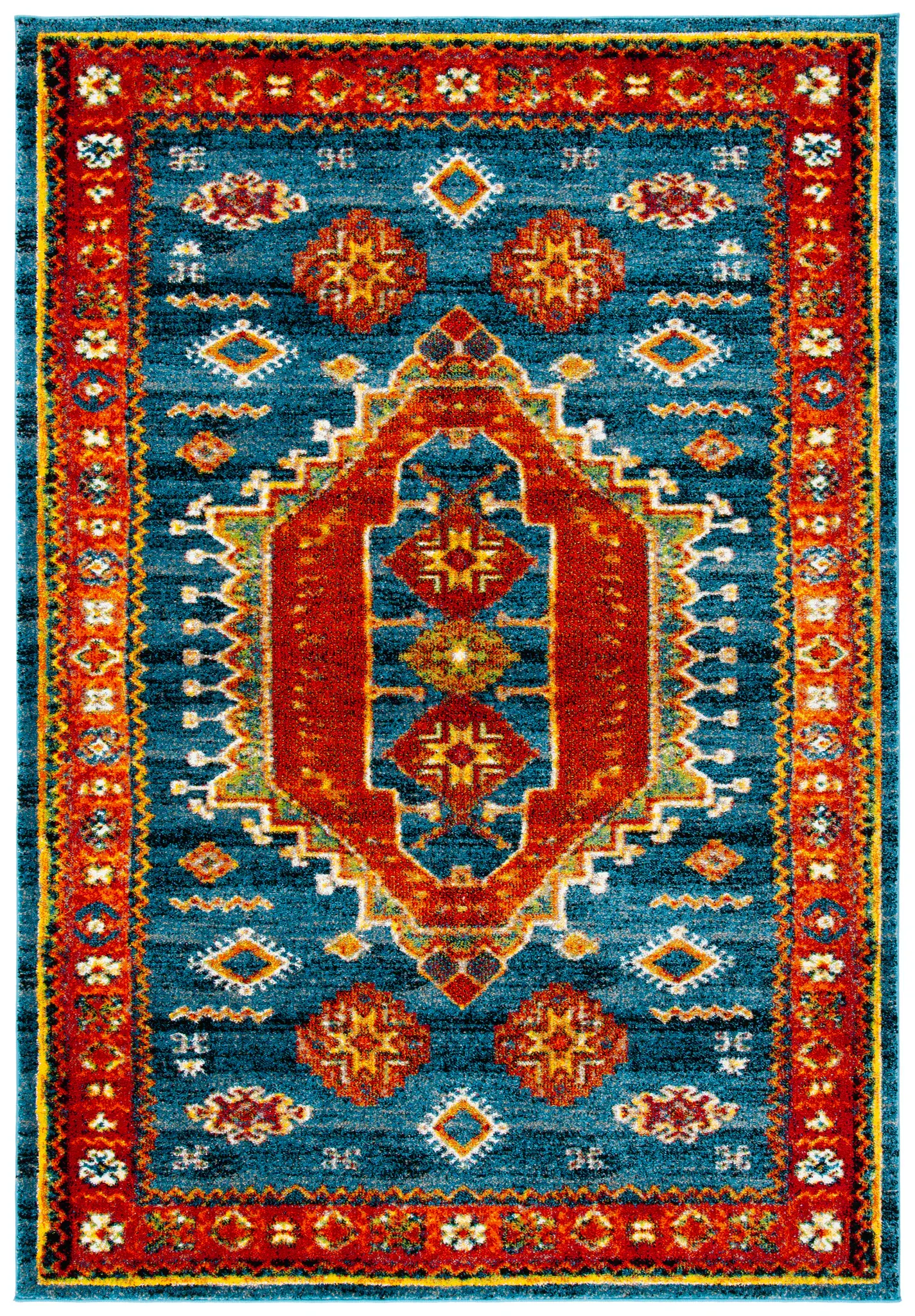 Vintage Hamadan Southwestern Medallion Rug