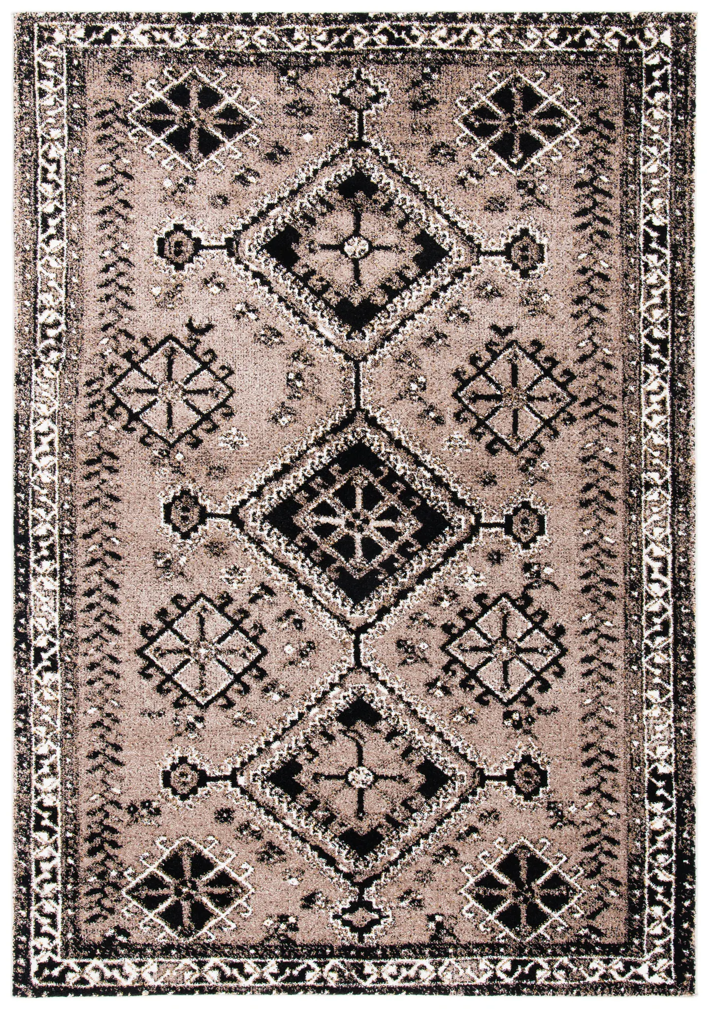 Vintage Hamadan Double Diamond Rug