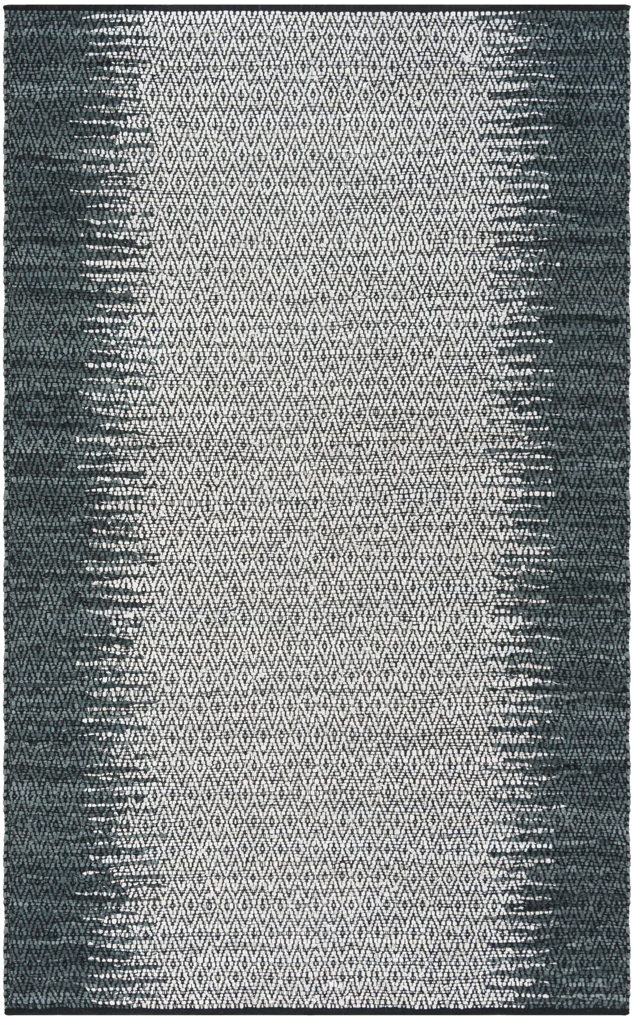Vintage Leather Sutton Striped Hand-Woven Rug