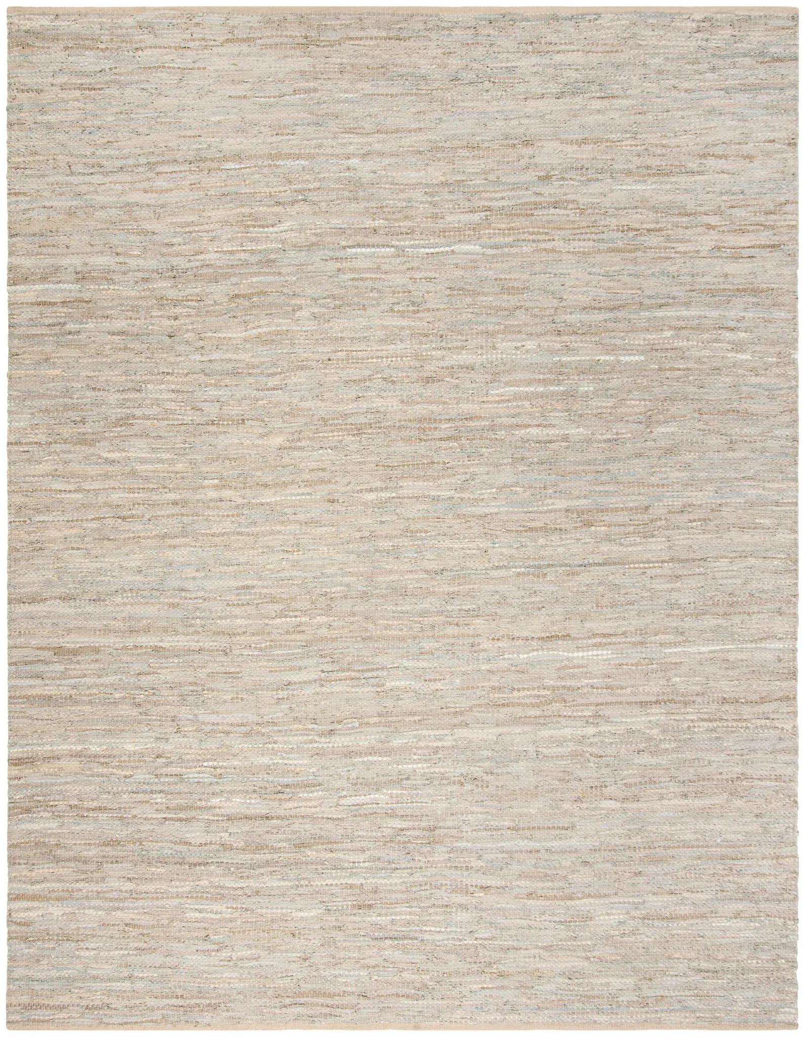 Vintage Leather Textured Stripe Hand-Woven Rug