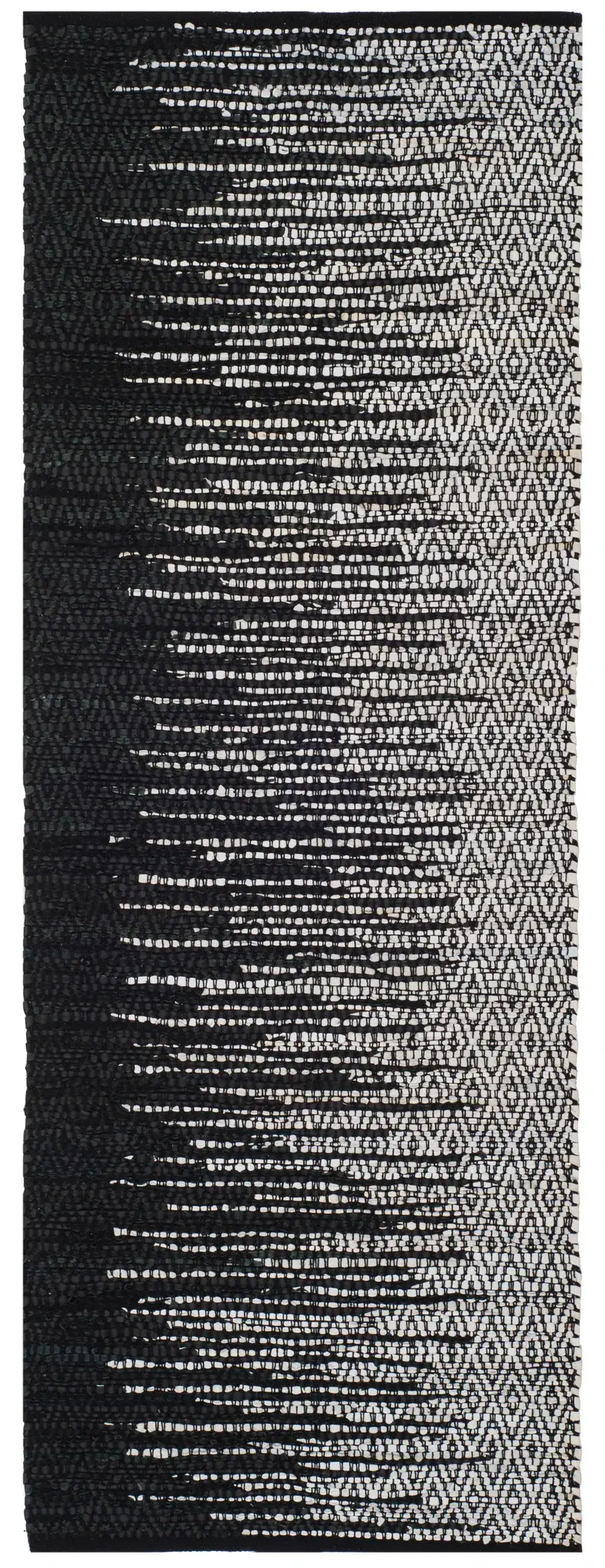 Vintage Leather Diamond Fade Hand-Woven Rug