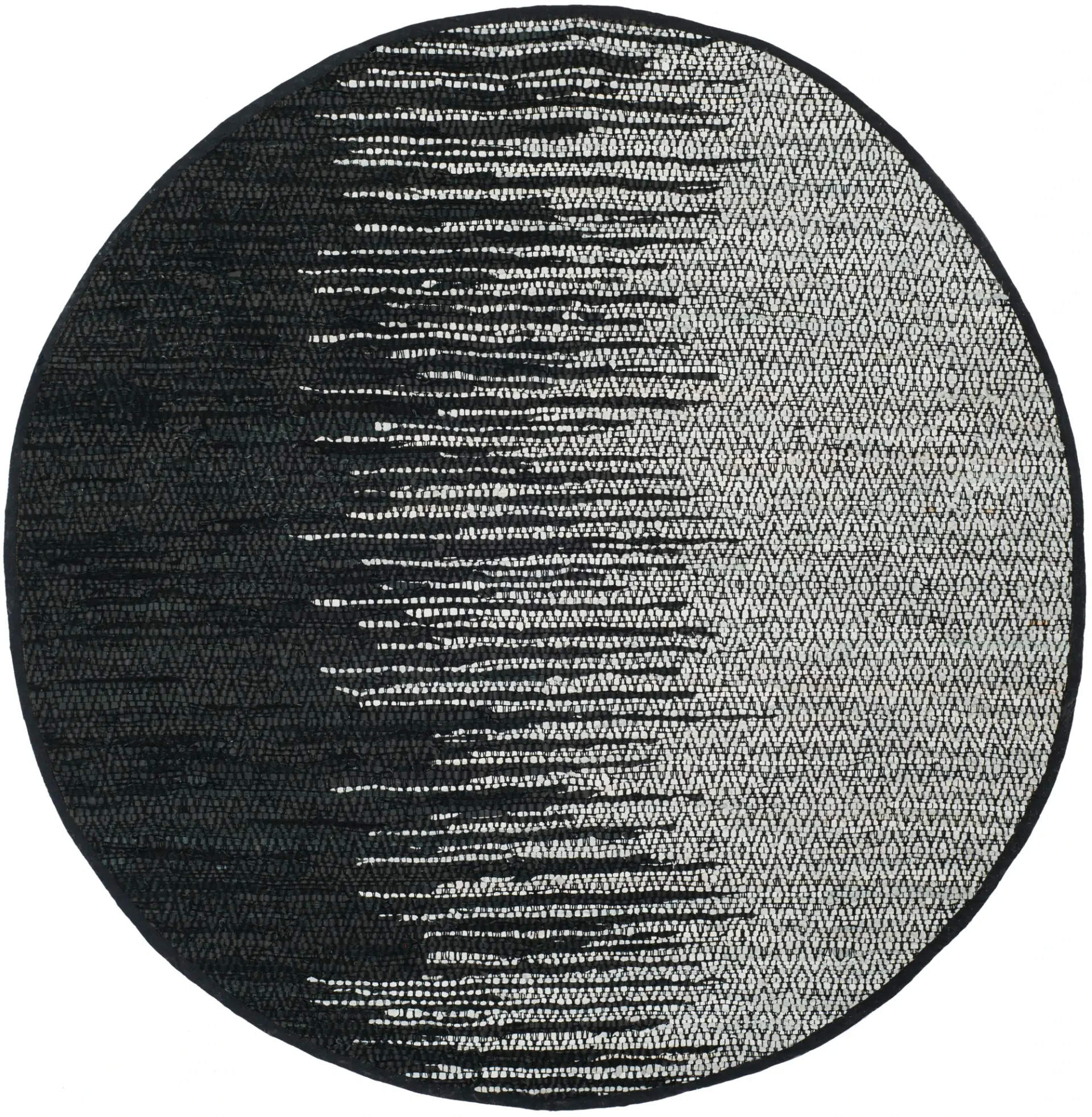 Vintage Leather Diamond Fade Hand-Woven Rug