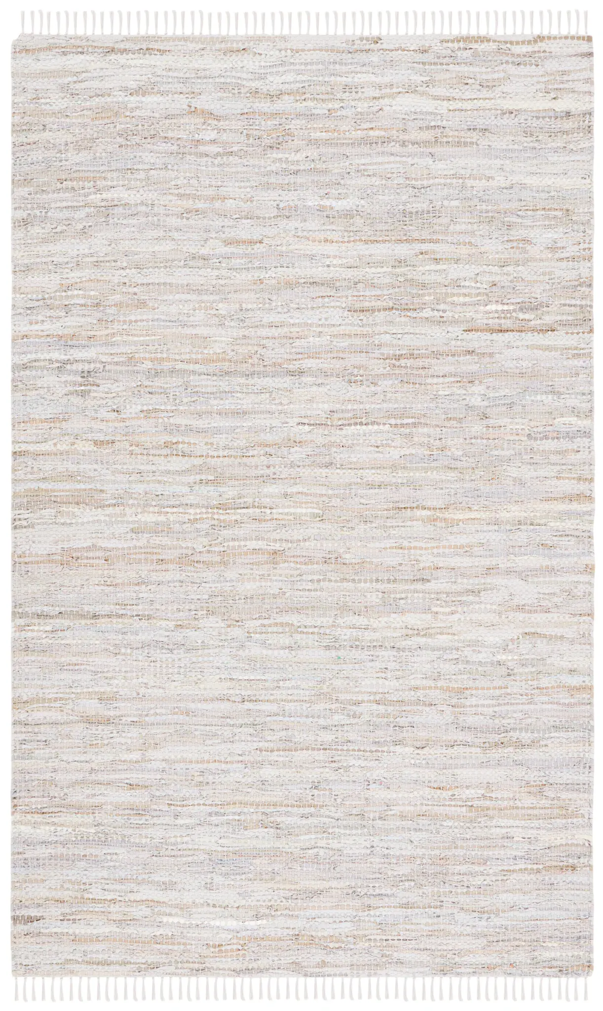 Vintage Leather Striped Flatweave Rug