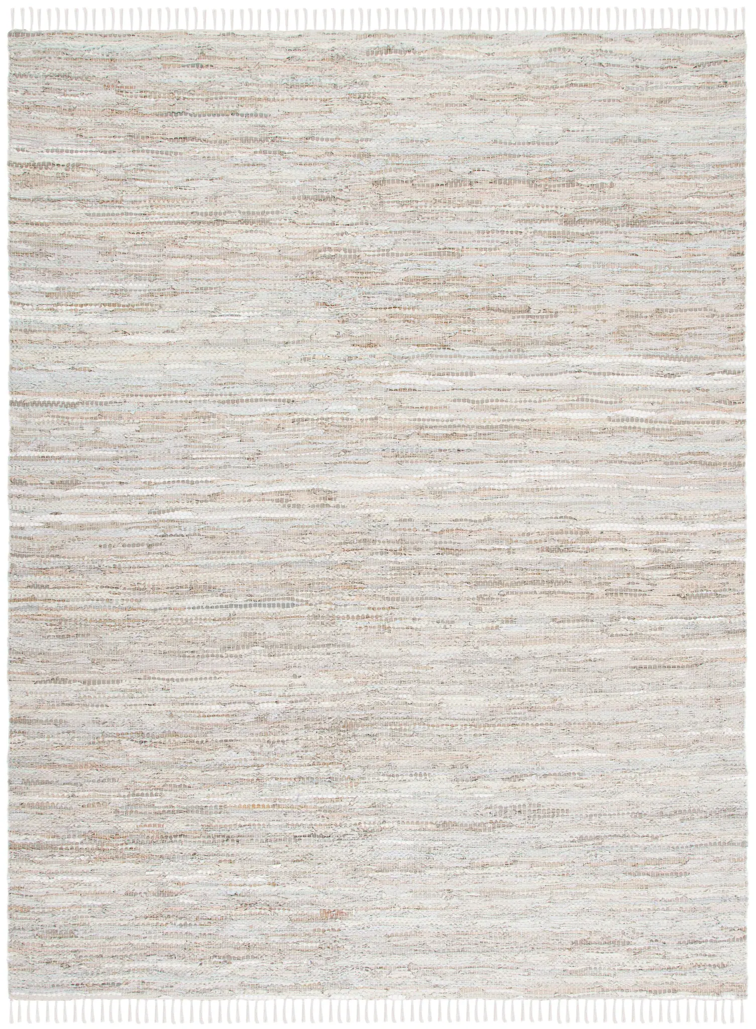 Vintage Leather Striped Flatweave Rug