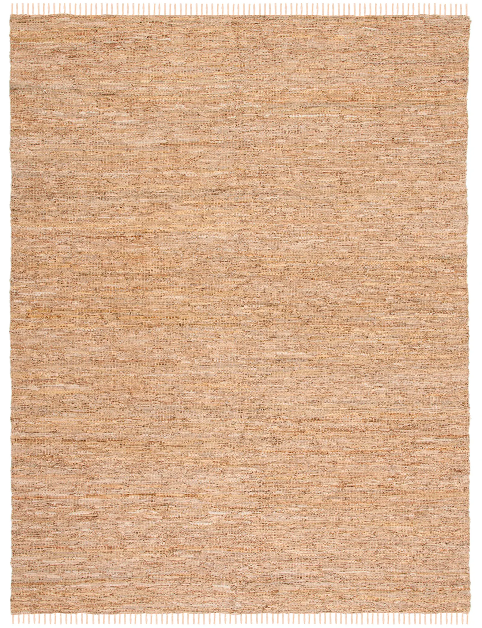 Vintage Leather Striped Flatweave Rug