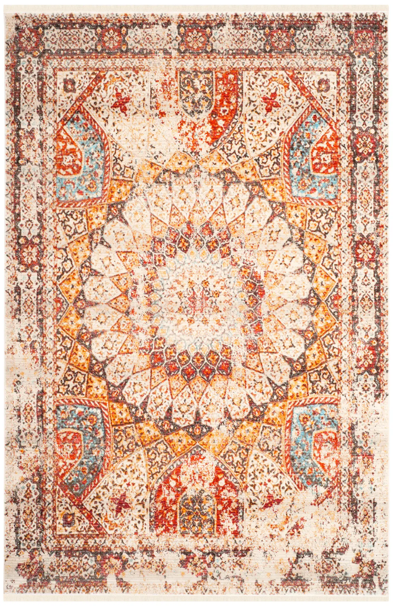 Vintage Persian Bohemian Medallion Rug