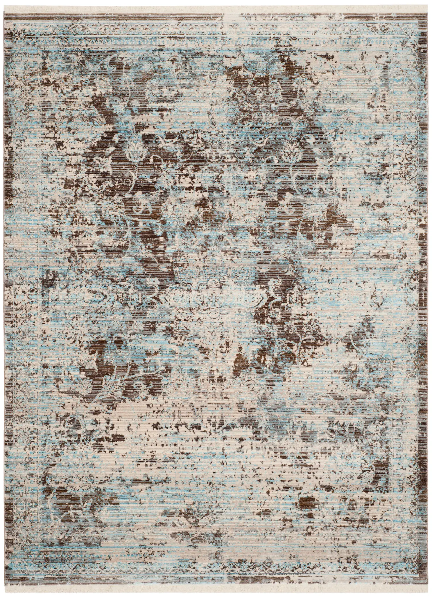 Vintage Persian Distressed Abstract Rug