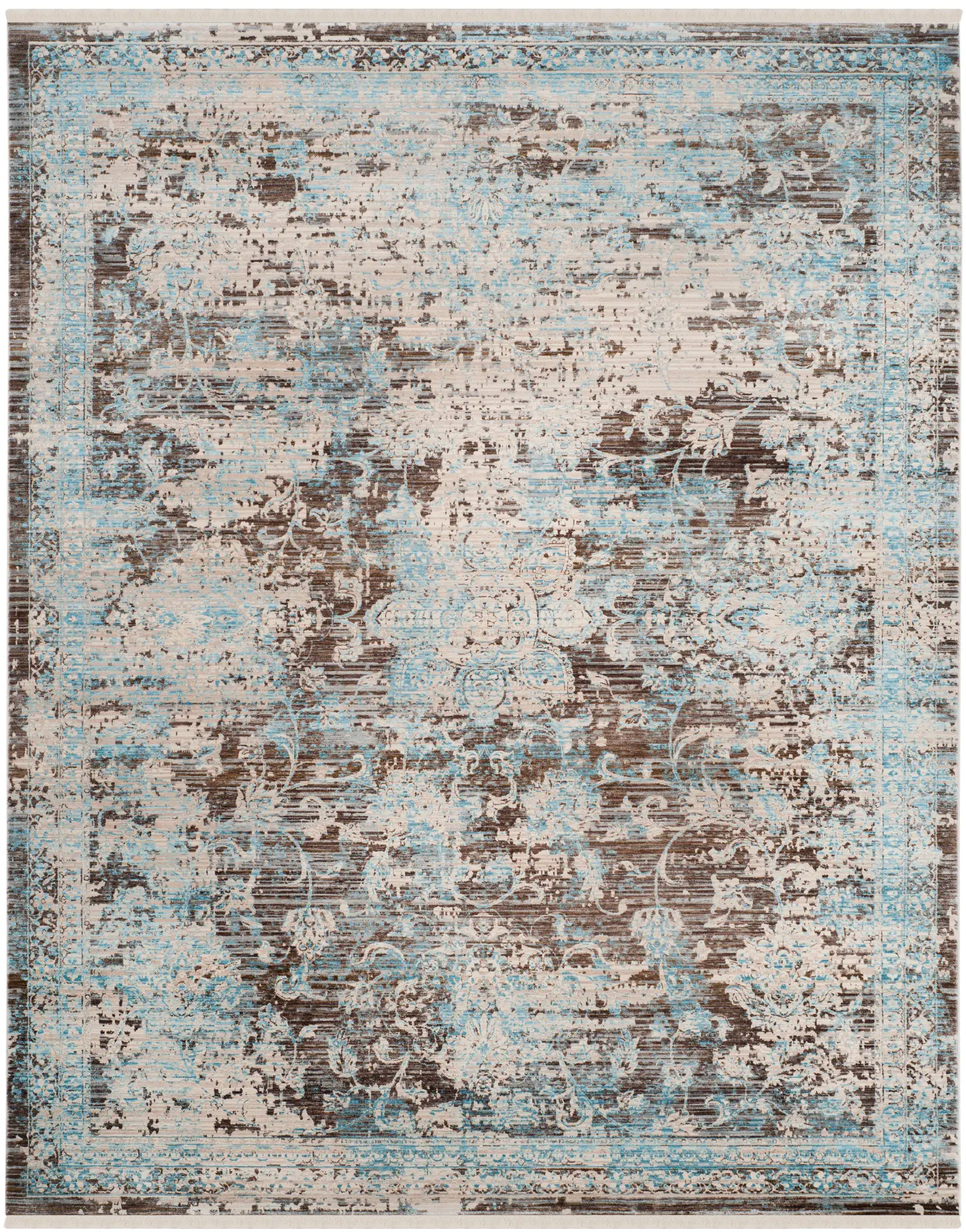 Vintage Persian Distressed Abstract Rug