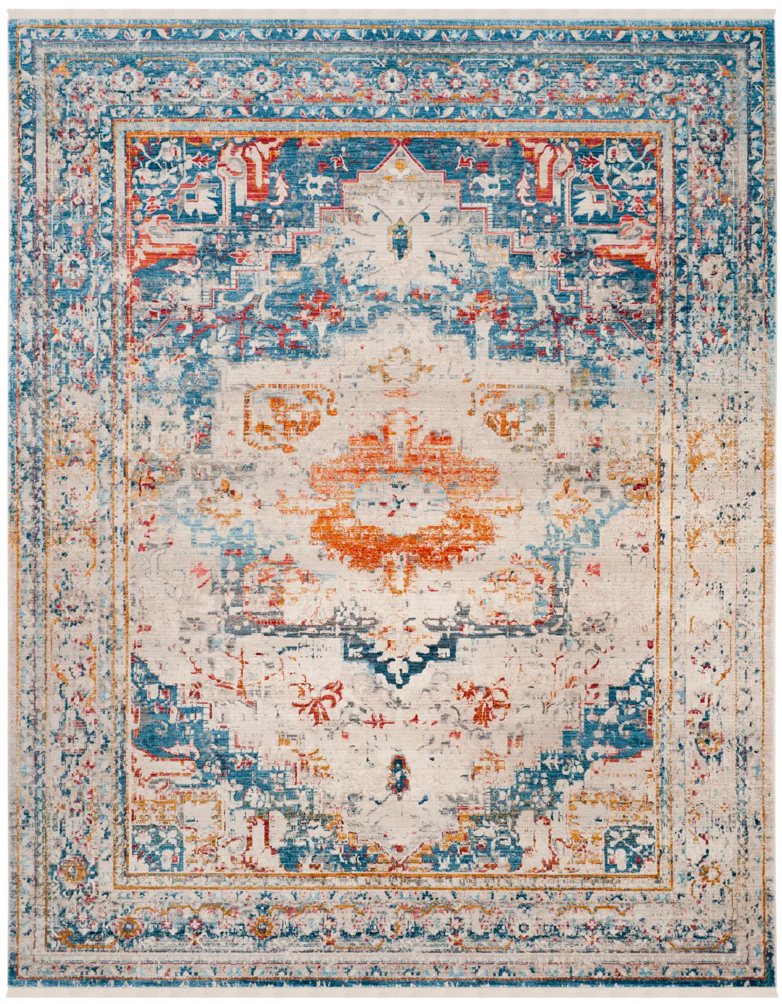 Vintage Persian Traditional Medallion Rug