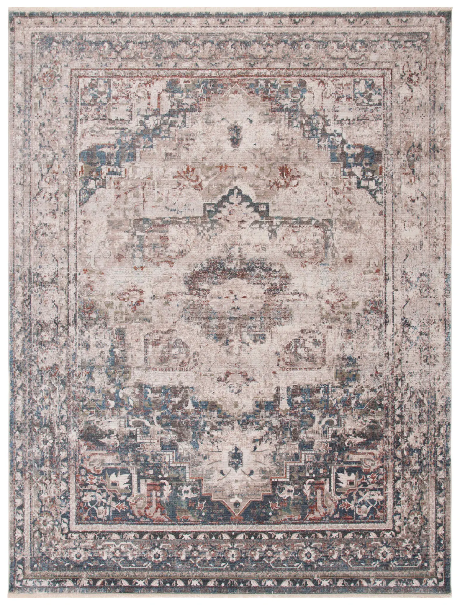 Vintage Persian Traditional Medallion Rug