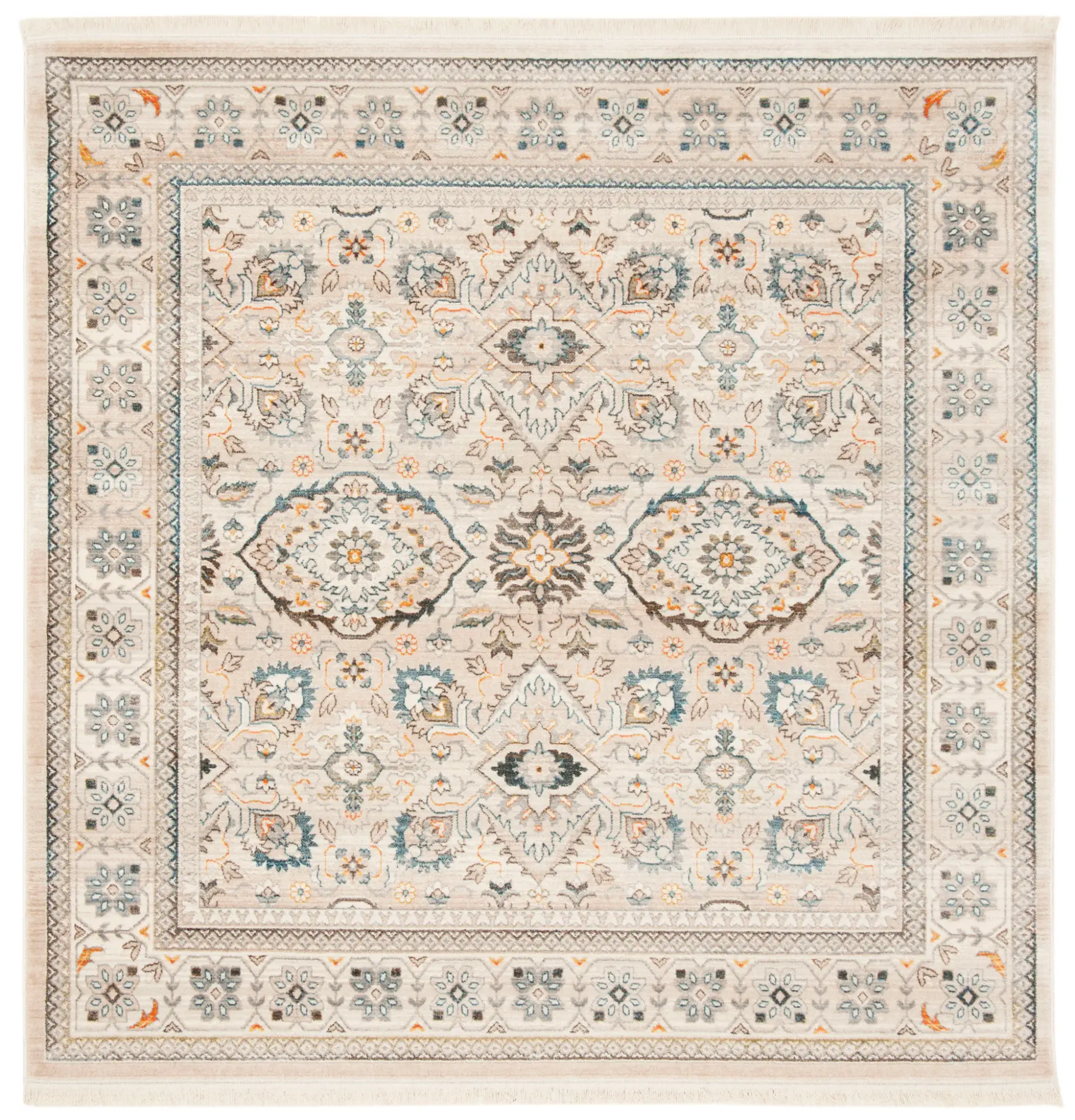 Vintage Persian Traditional Allover Rug