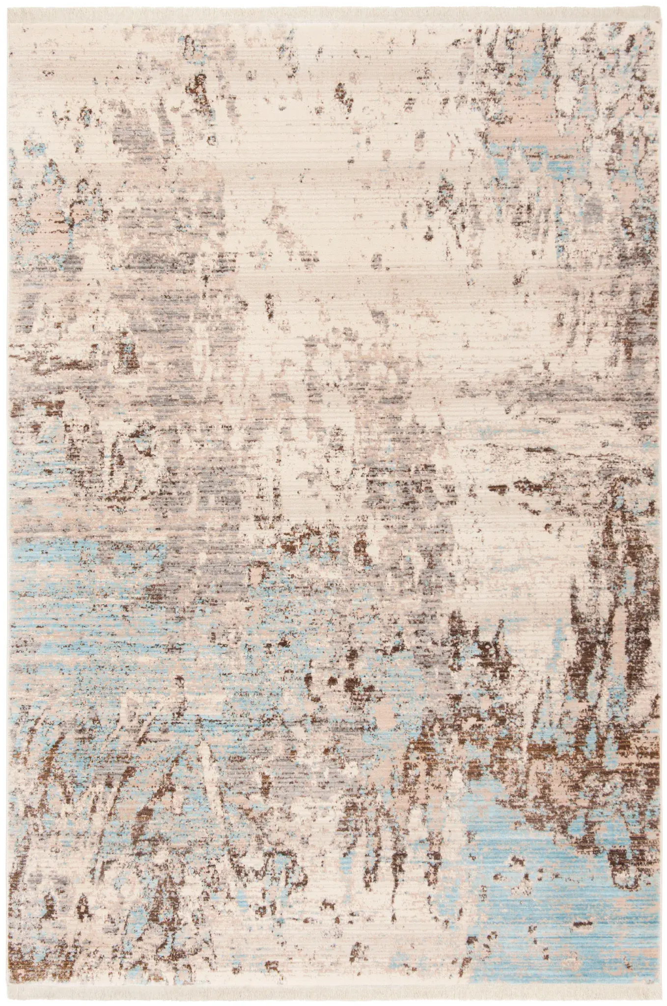 Vintage Persian Weathered Abstract Rug