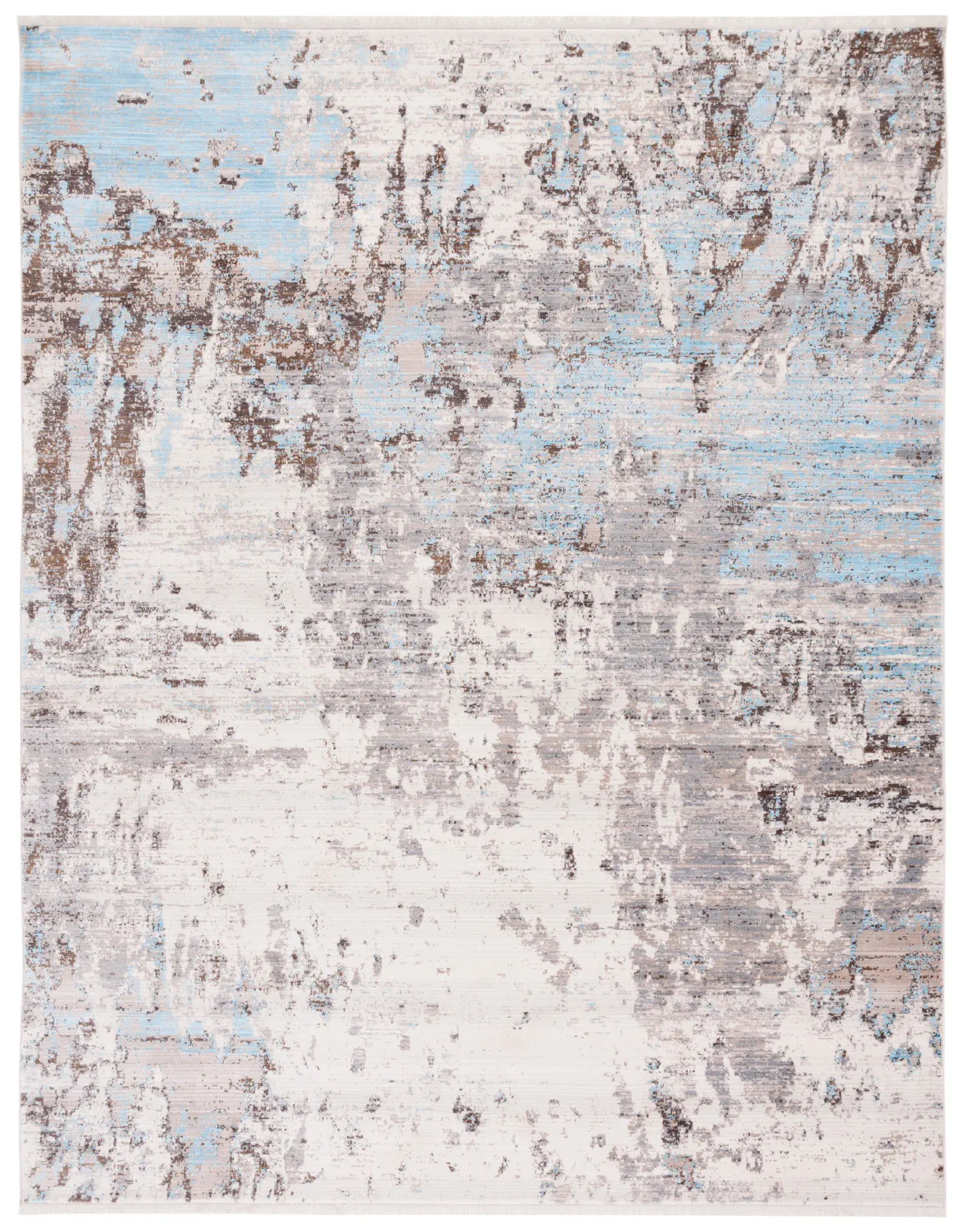 Vintage Persian Weathered Abstract Rug