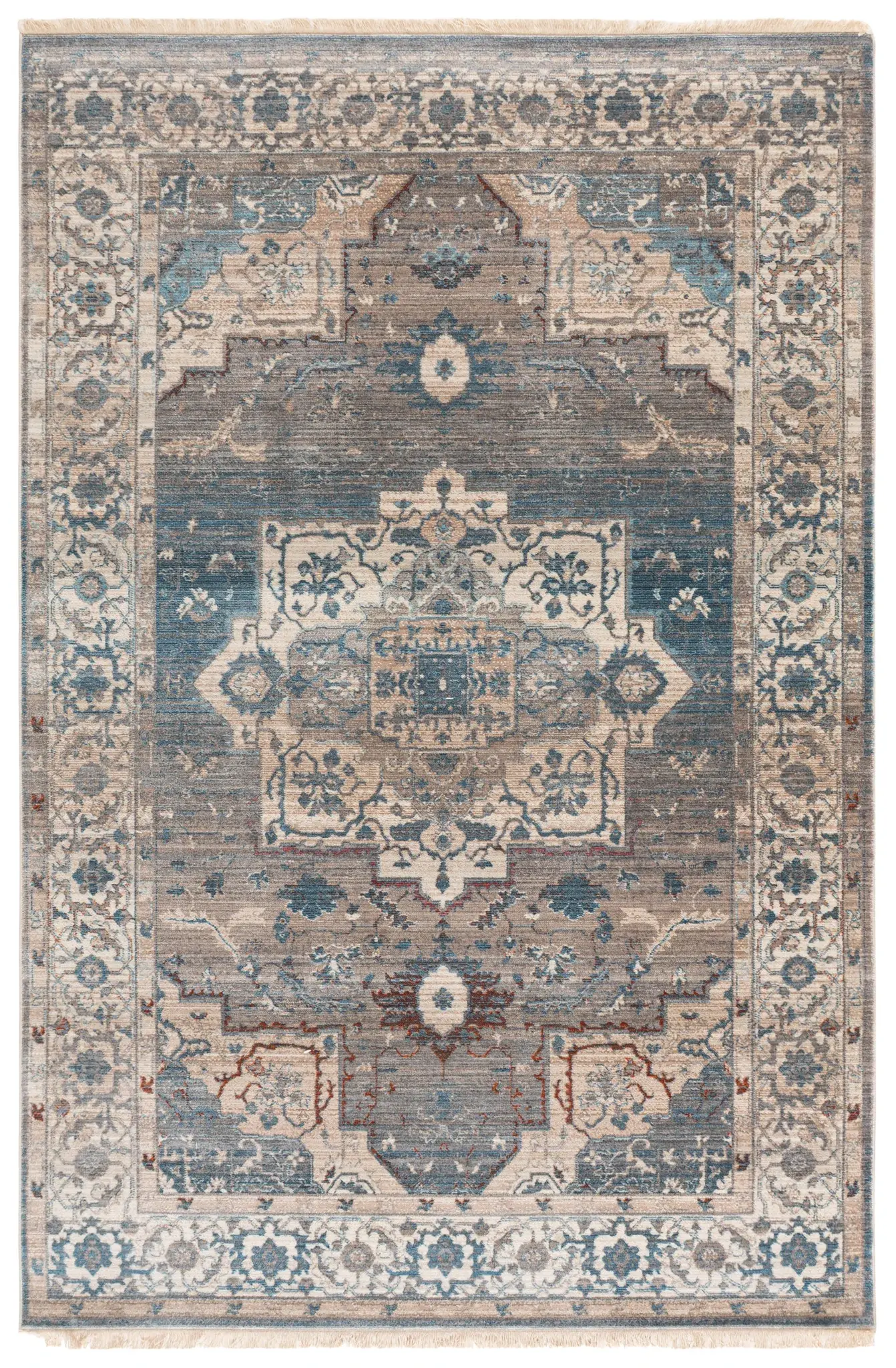 Vintage Persian Open Field Medallion Rug