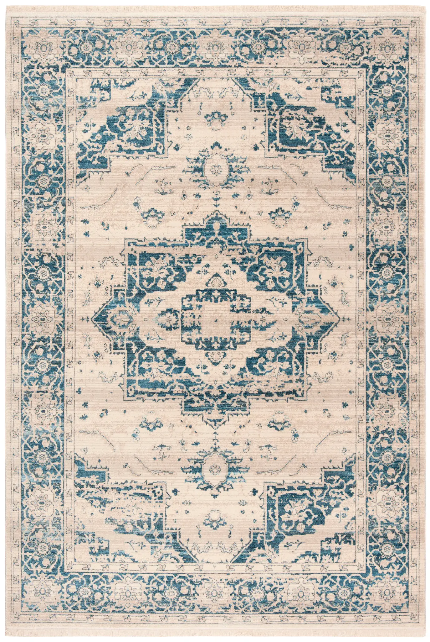 Vintage Persian Open Field Medallion Rug