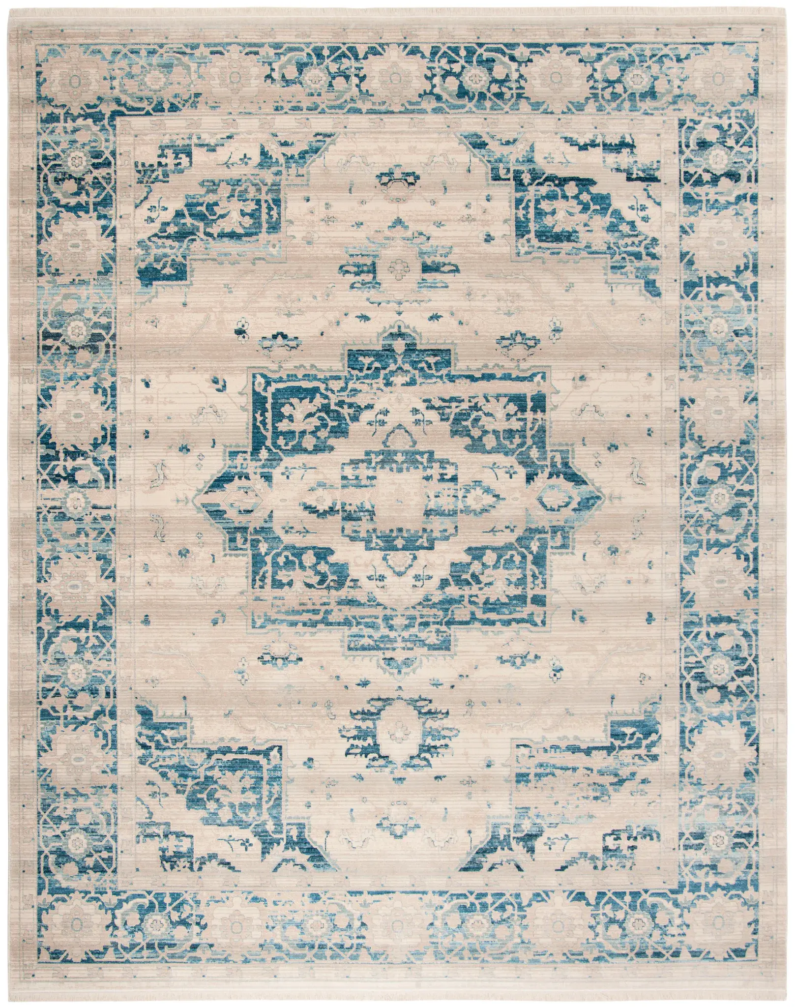 Vintage Persian Open Field Medallion Rug