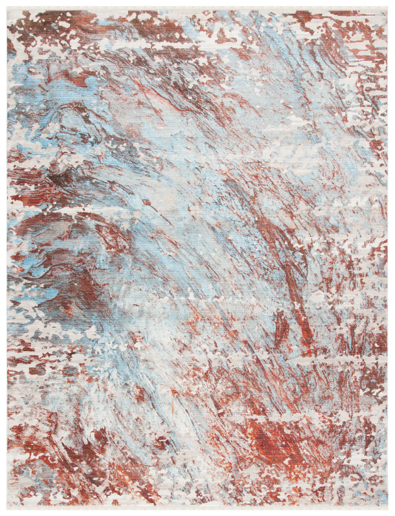 Vintage Persian Abstract Marble Rug