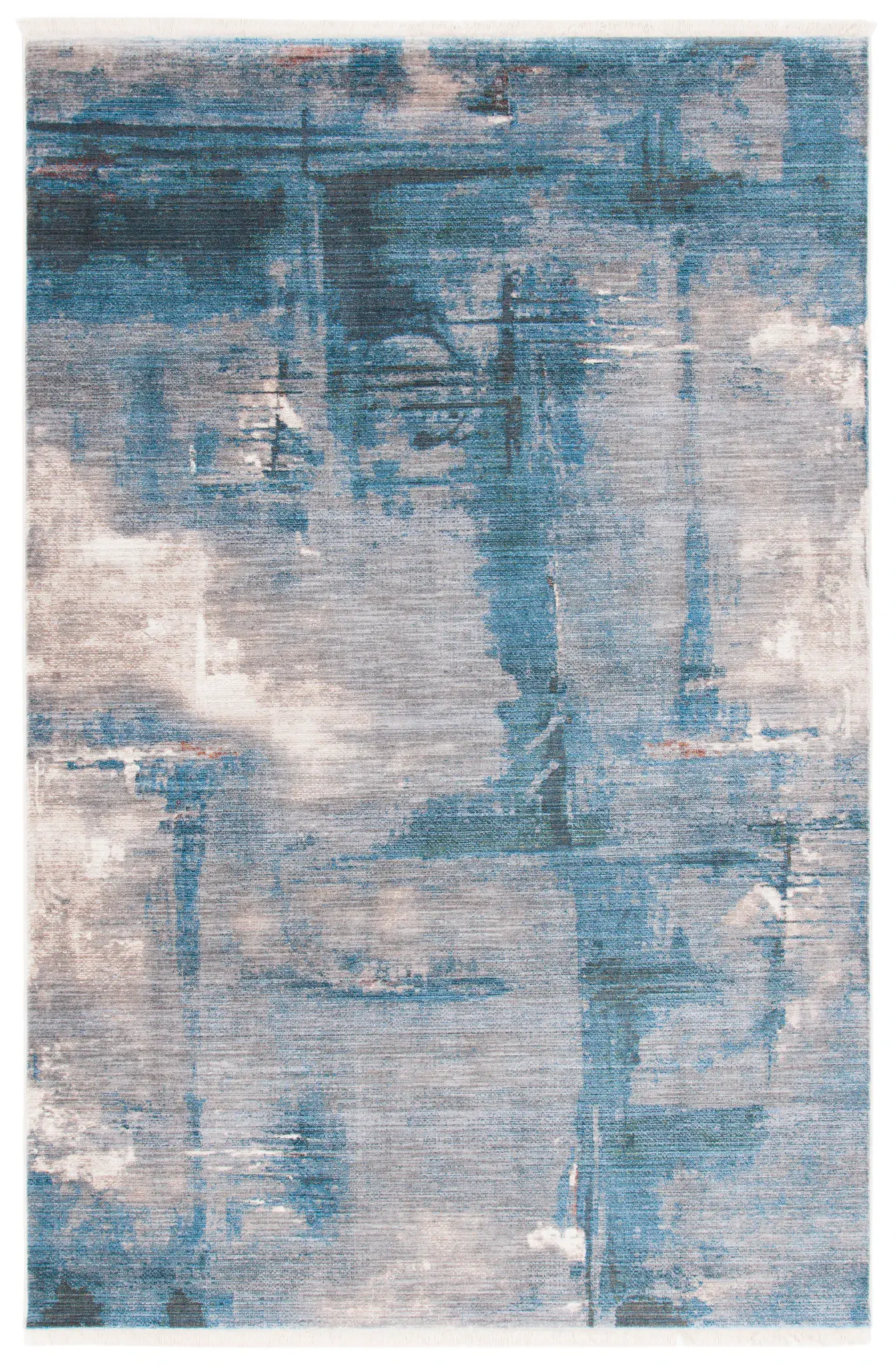 Vintage Persian Painterly Abstract Rug