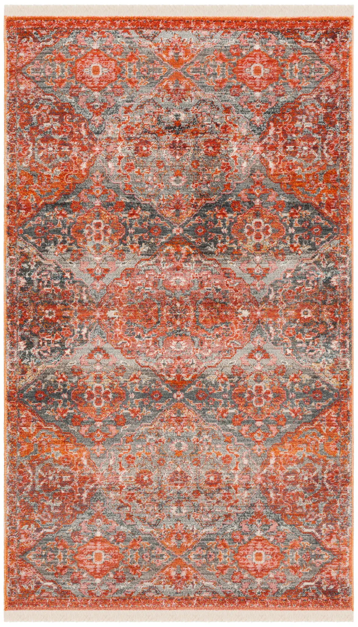 Vintage Persian Diamond Trellis Rug